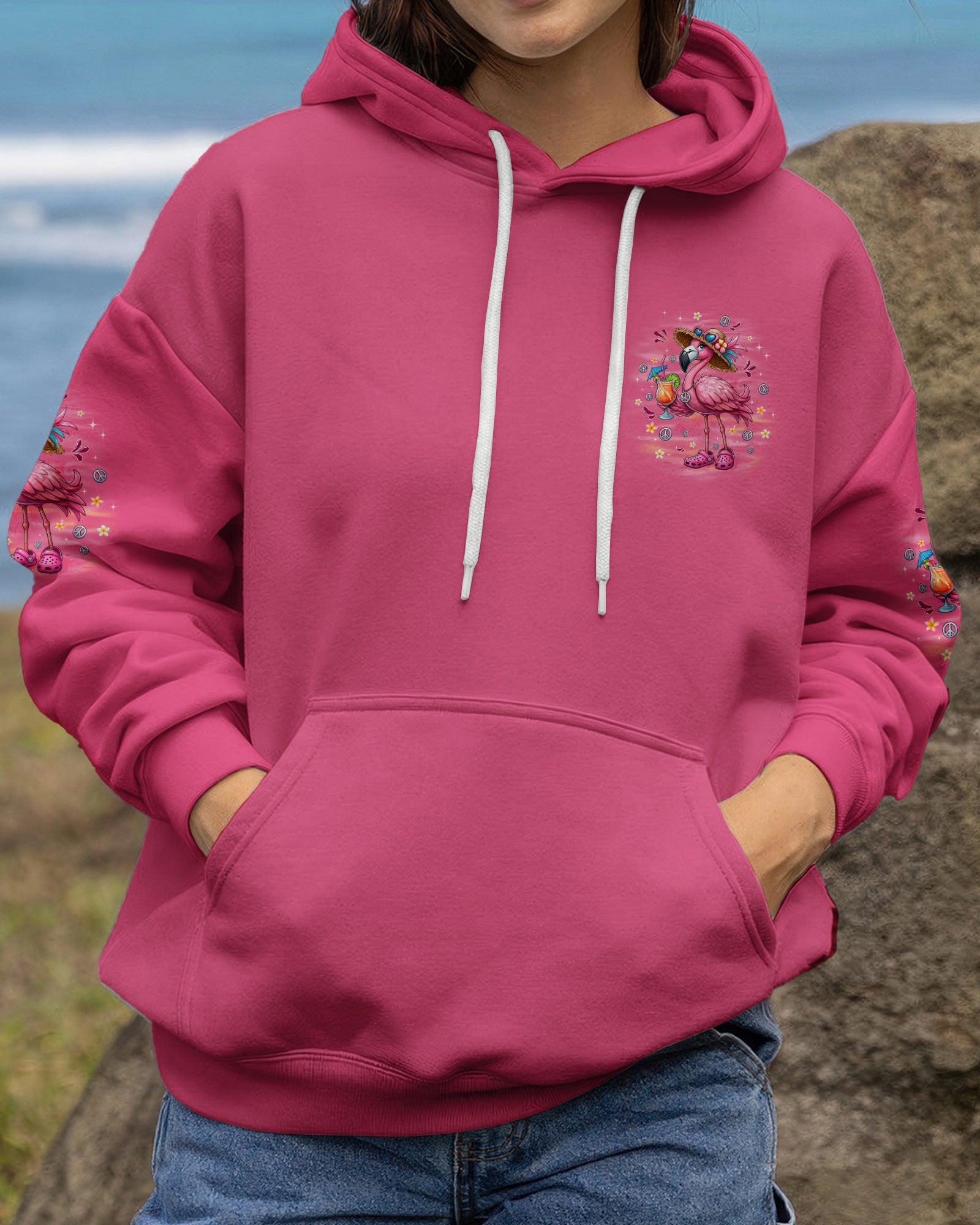 PRETTY IN PINK FLAMINGO ALL OVER PRINT - TYQY3103261