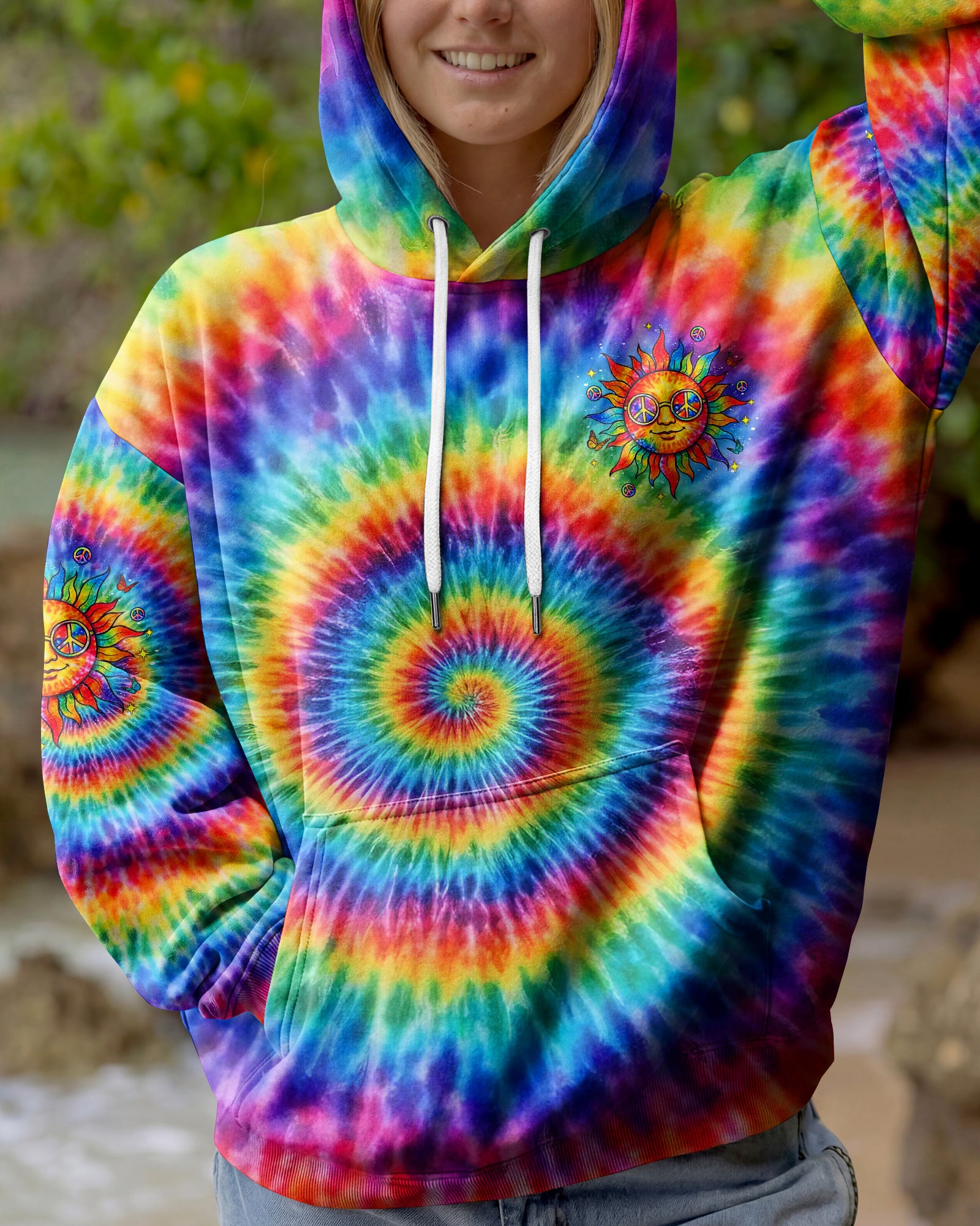 BE YOU THE WORLD WILL ADJUST HIPPIE SUN ALL OVER PRINT - YHLT2502261