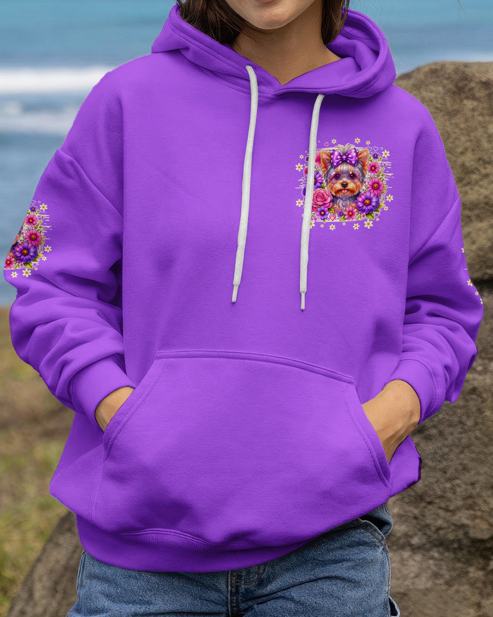 APPARENTLY I HAVE AN ATTITUDE WHO KNEW YORKSHIRE TERRIER DOG ALL OVER PRINT - TY1605261