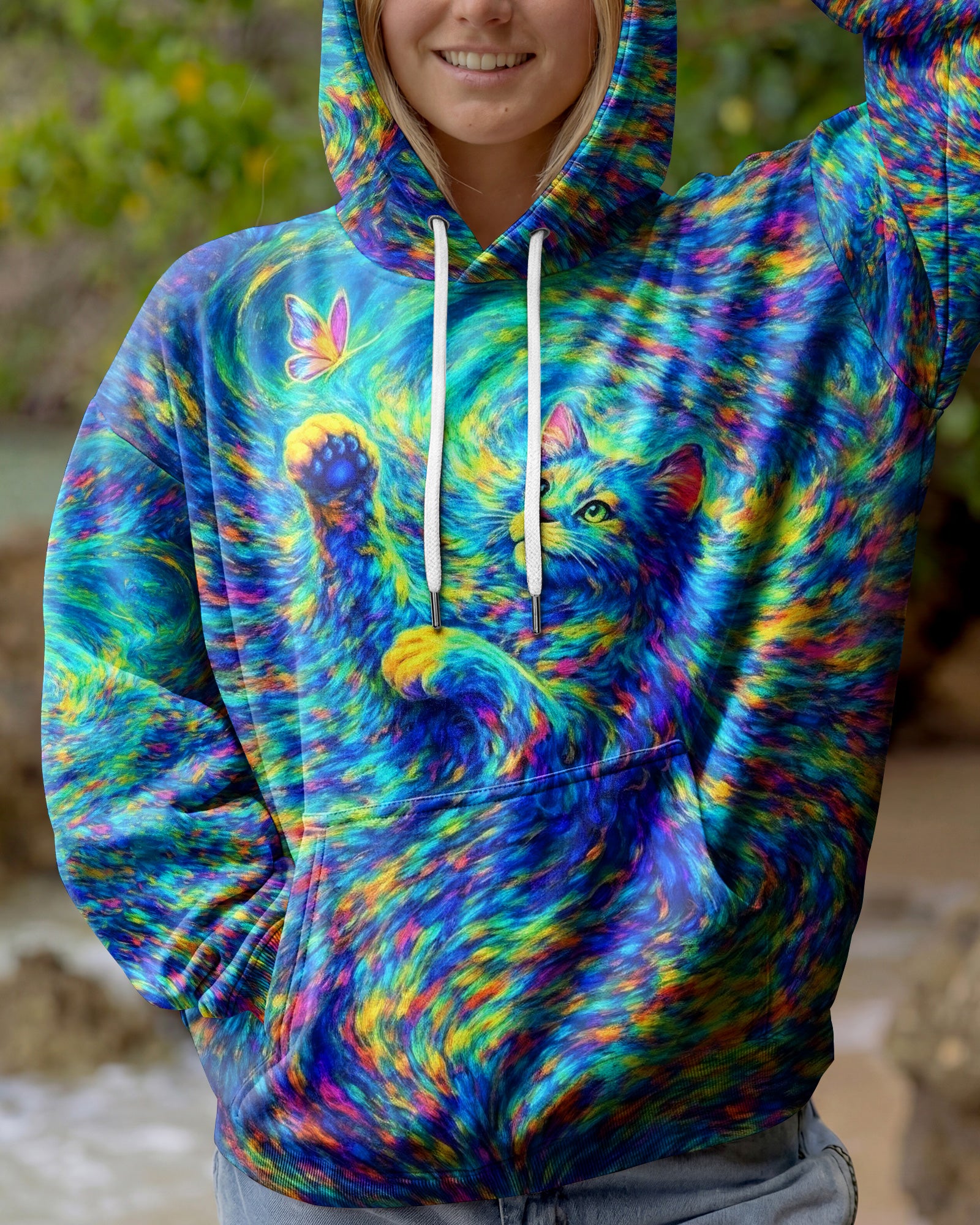 AURORA SPIRIT CAT ALL OVER PRINT - YHHG2402261