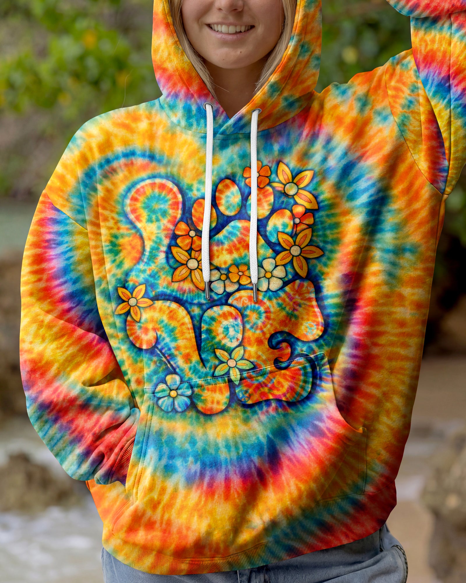 LOVE PAW PRINT SWIRL ALL OVER PRINT - TLHN2503252