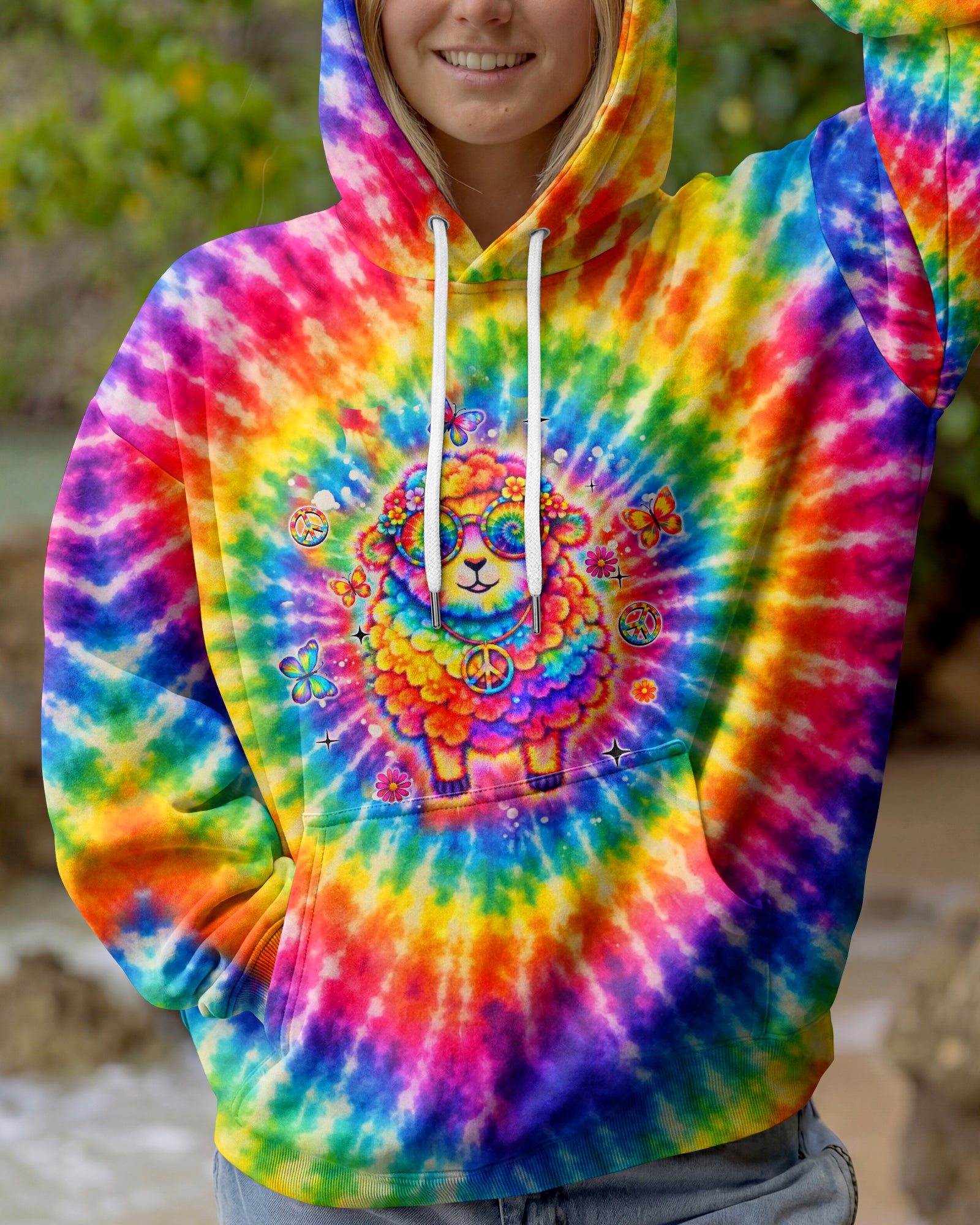 I'M NOT THE BLACK SHEEP COLORFUL SWIRL ALL OVER PRINT  - TLHN2703263