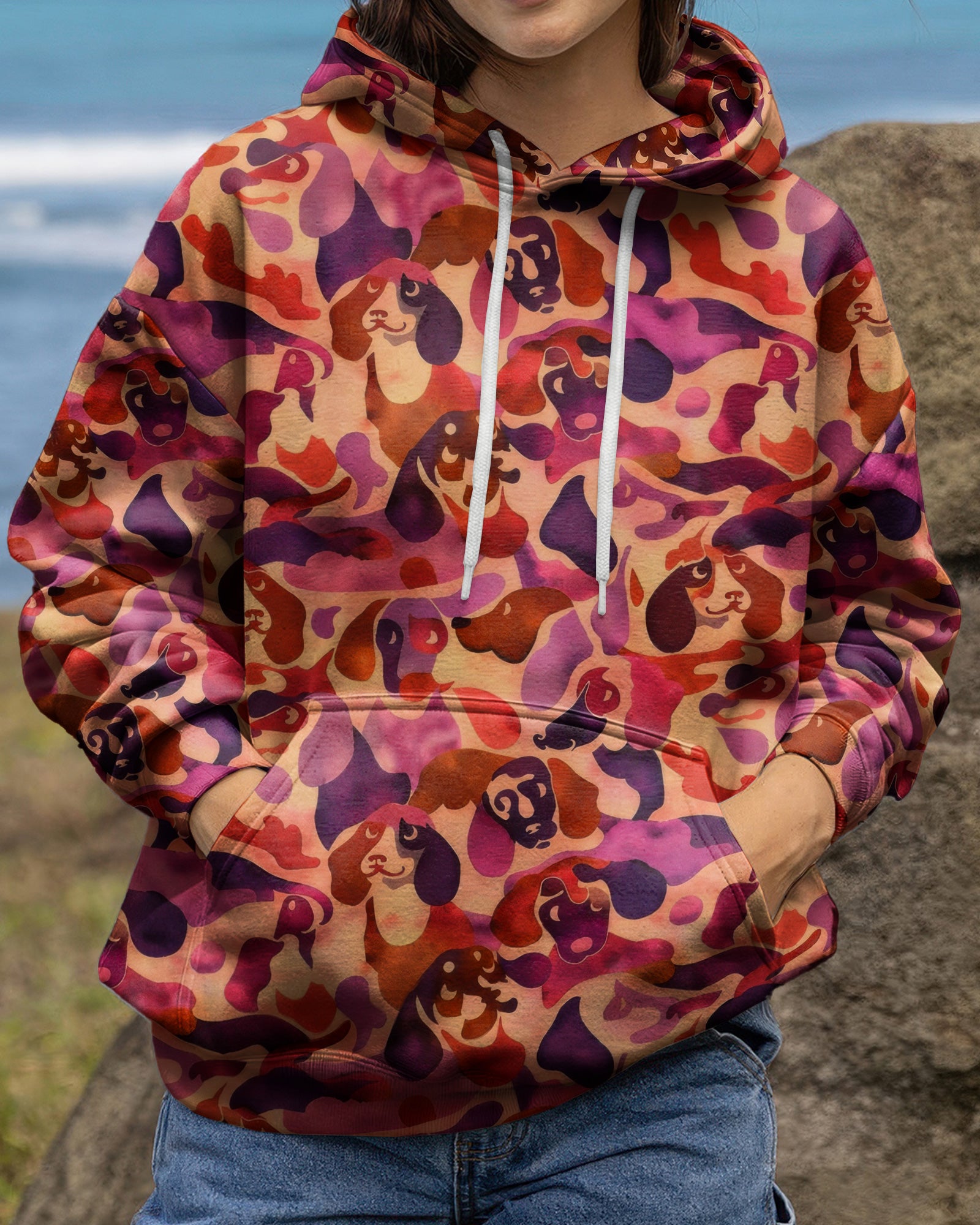 DACHSHUND DOG CAMOUFLAGE ALL OVER PRINT - TLTW1003262