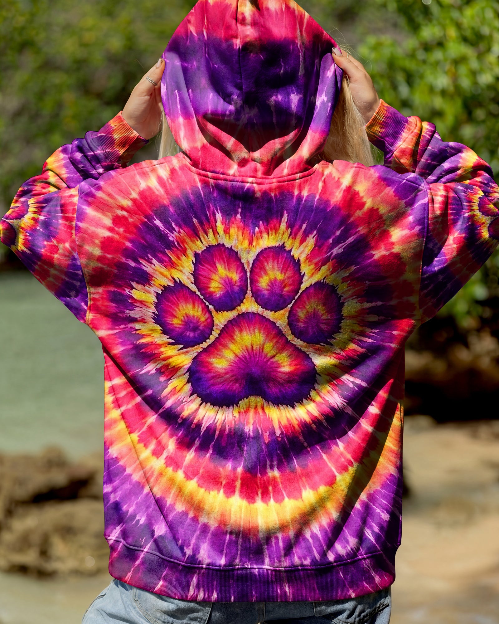 PAW PRINT SUNSET SWIRL ALL OVER PRINT - TLNT2602261