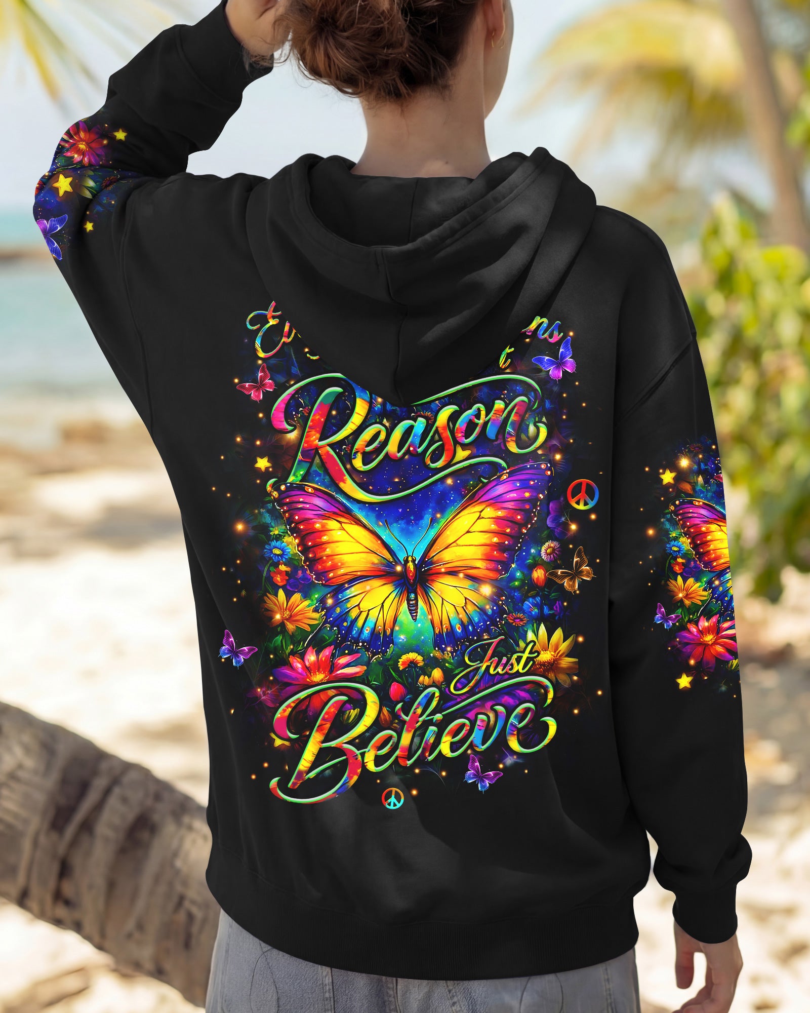 JUST BELIEVE BUTTERFLY ALL OVER PRINT - YHHN0502262