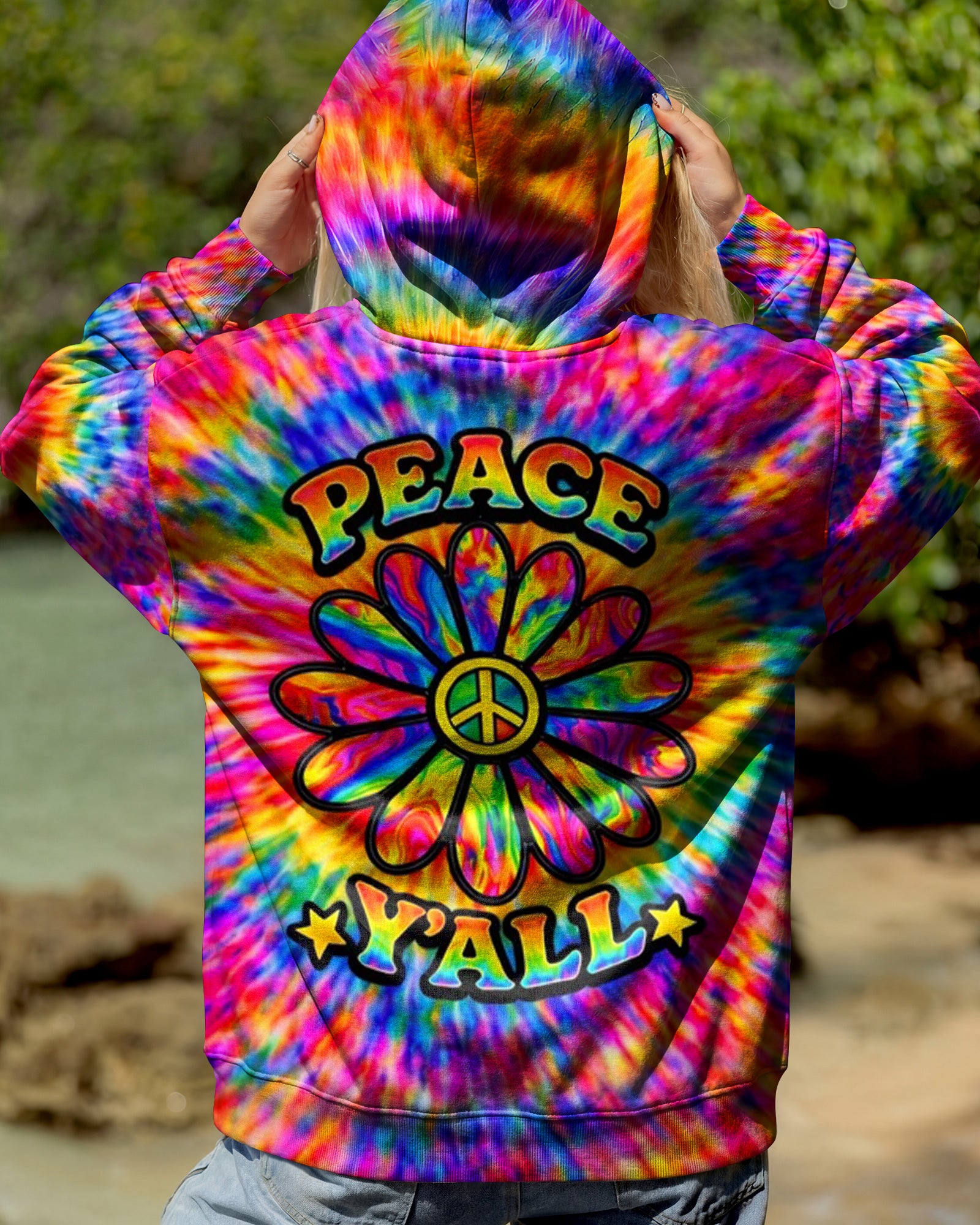 PEACE Y'ALL  ALL OVER PRINT - YHHN2702261