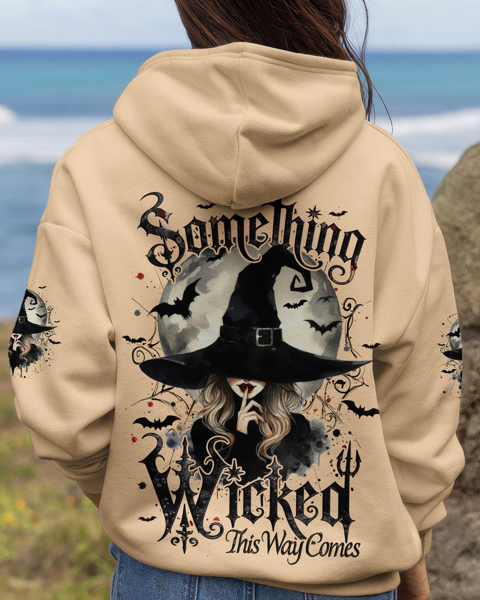 SOMETHING WICKED THIS WAY COMES HALLOWEEN WITCH ALL OVER PRINT - TYQY2507261