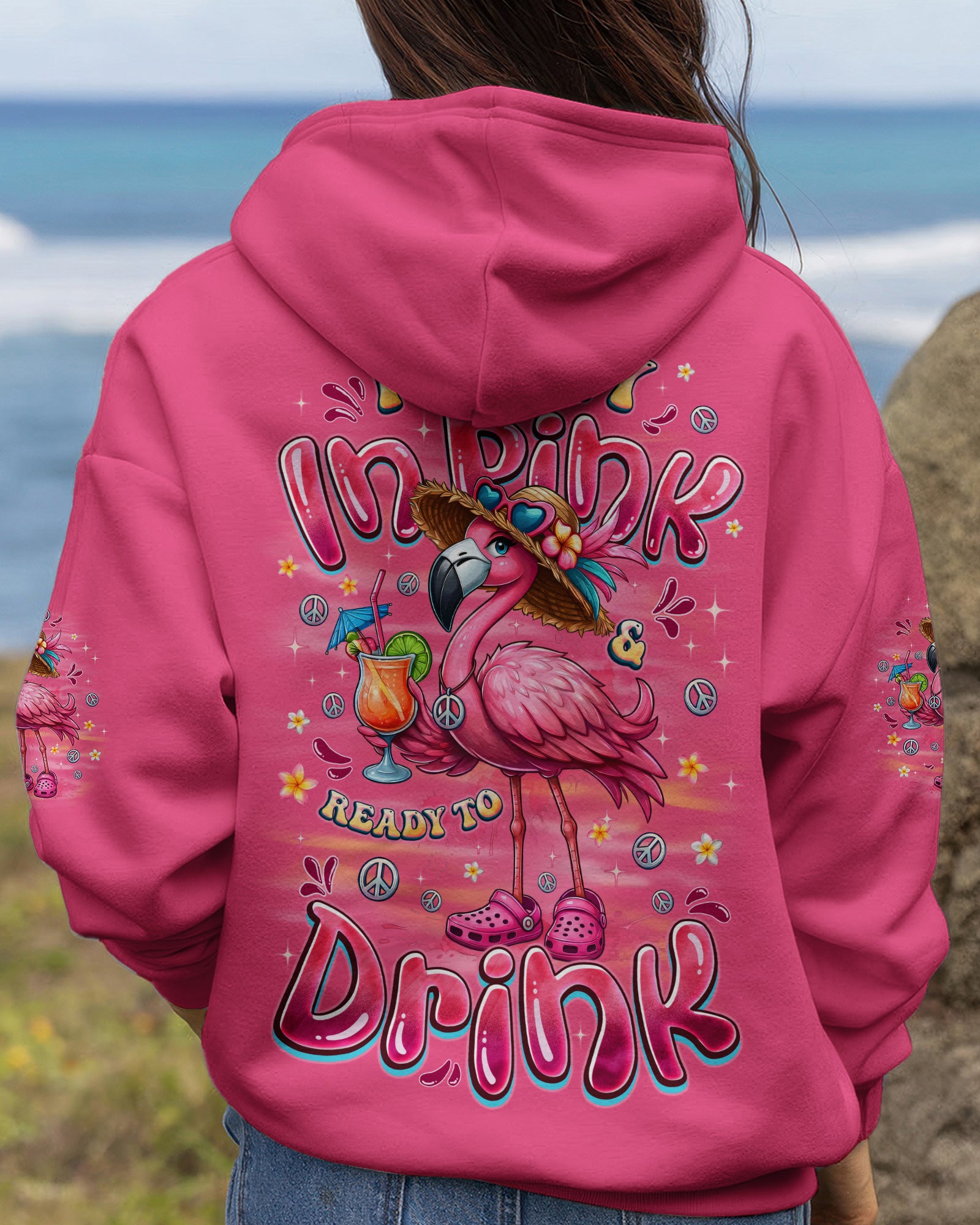 PRETTY IN PINK FLAMINGO ALL OVER PRINT - TYQY3103261