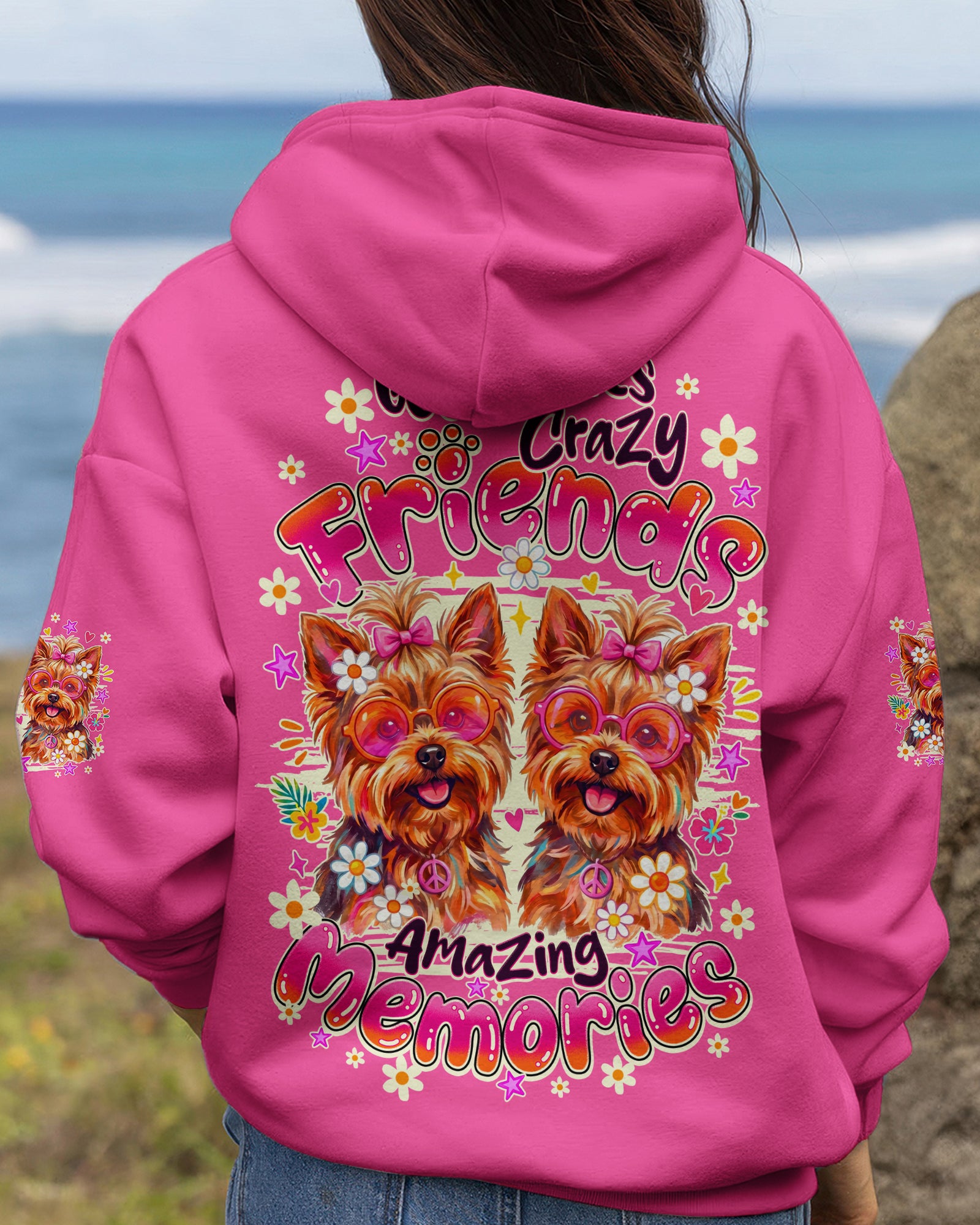 GOOD TIMES CRAZY FRIENDS YORKSHIRE TERRIER DOG ALL OVER PRINT - TY1405261