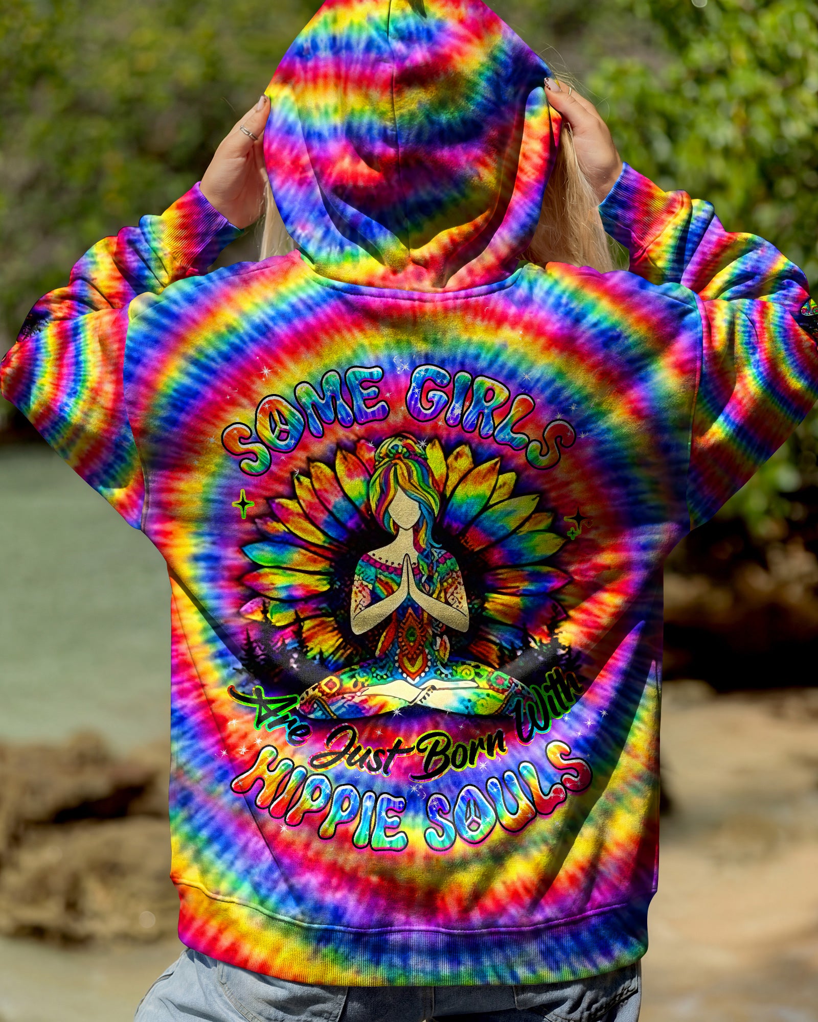 SOME GIRLS ARE JUST BORN WITH HIPPIE SOULS ALL OVER PRINT - YHHG2602261