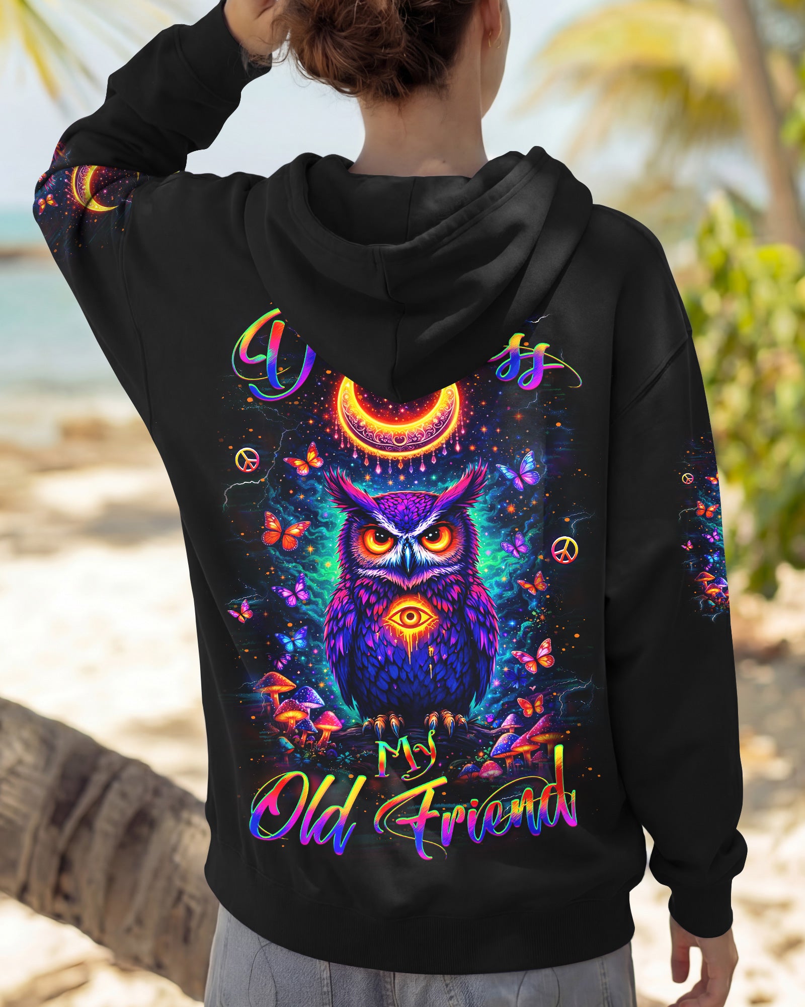 HELLO DARKNESS MY OLD FRIEND OWL ALL OVER PRINT - YHLT2402261