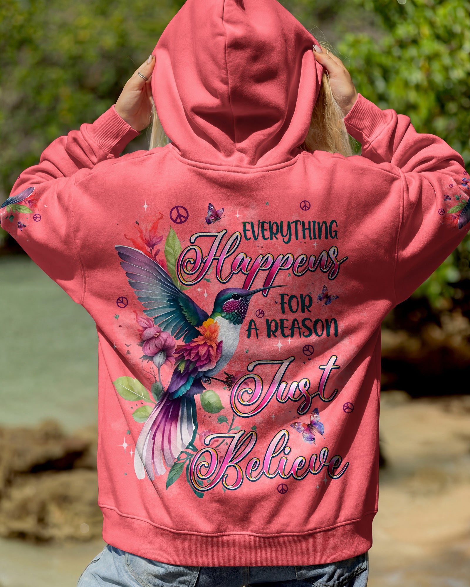 JUST BELIEVE HUMMINGBIRD ALL OVER PRINT - TYPQ0902261