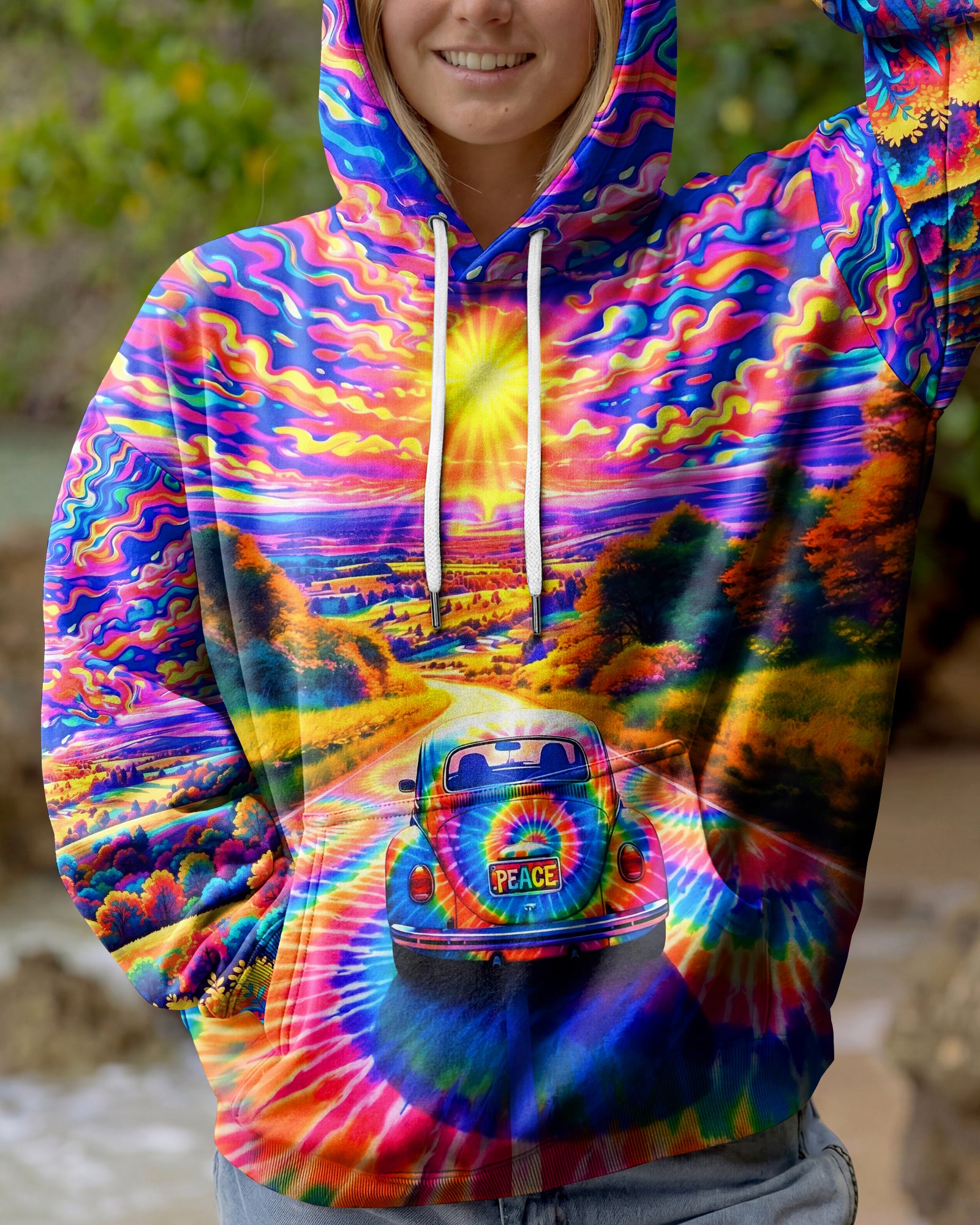 RADIANT HIPPIE CAR ALL OVER PRINT - YHHG0402263
