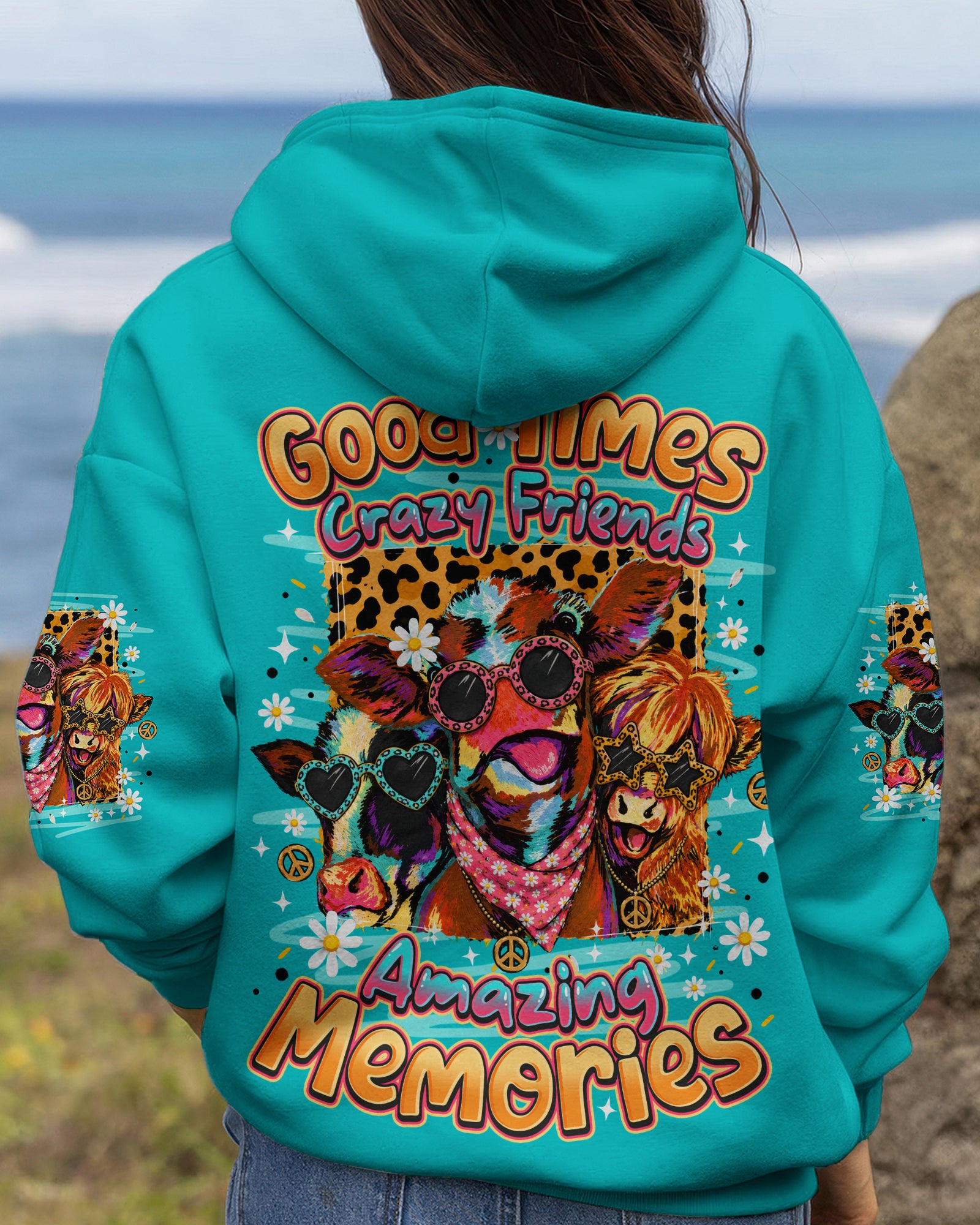 GOOD TIMES CRAZY FRIEND HIGHLAND COW ALL OVER PRINT - TLNO2207261