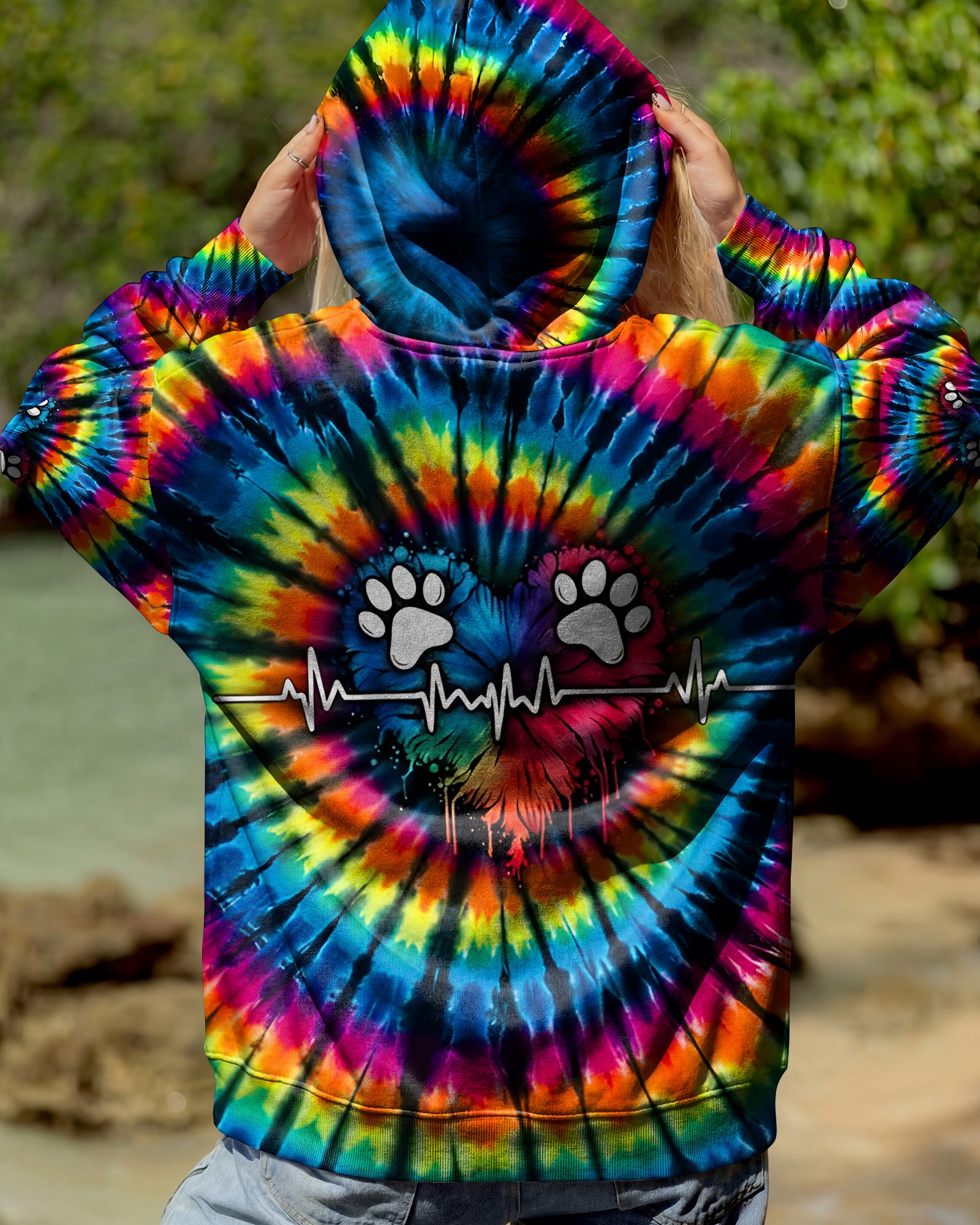PAW HEARTBEAT COLORFUL ALL OVER PRINT - TYQY1302261
