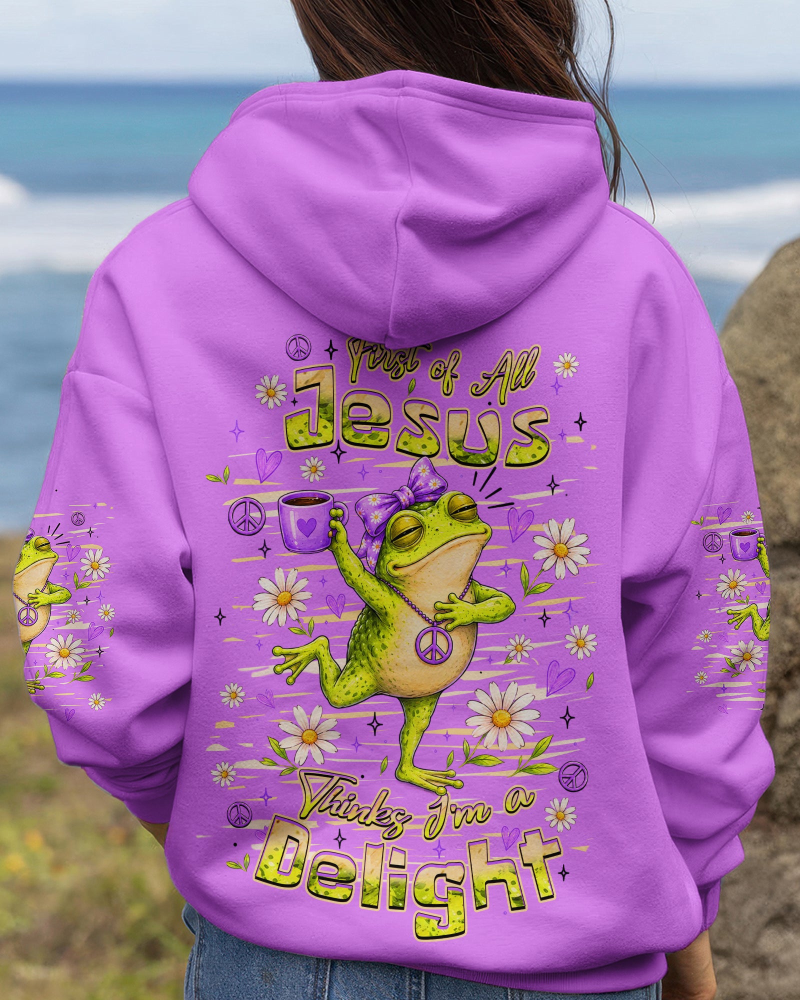 FIRST OF ALL JESUS THINKS FROG ALL OVER PRINT  - TLHN0307262