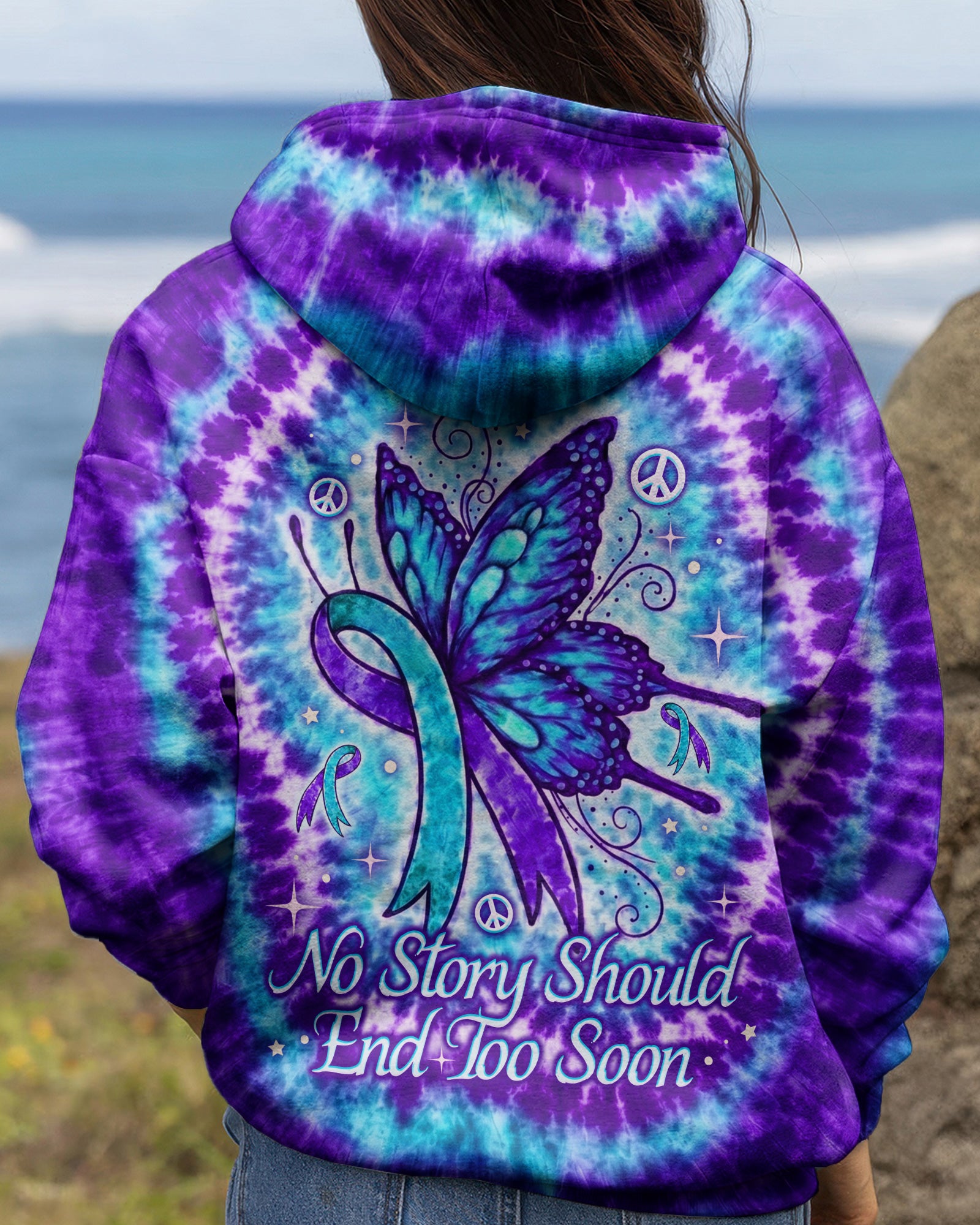 NO STORY SHOULD END TOO SOON BUTTERFLY SUICIDE PREVENTION ALL OVER PRINT  - TLNO1607261