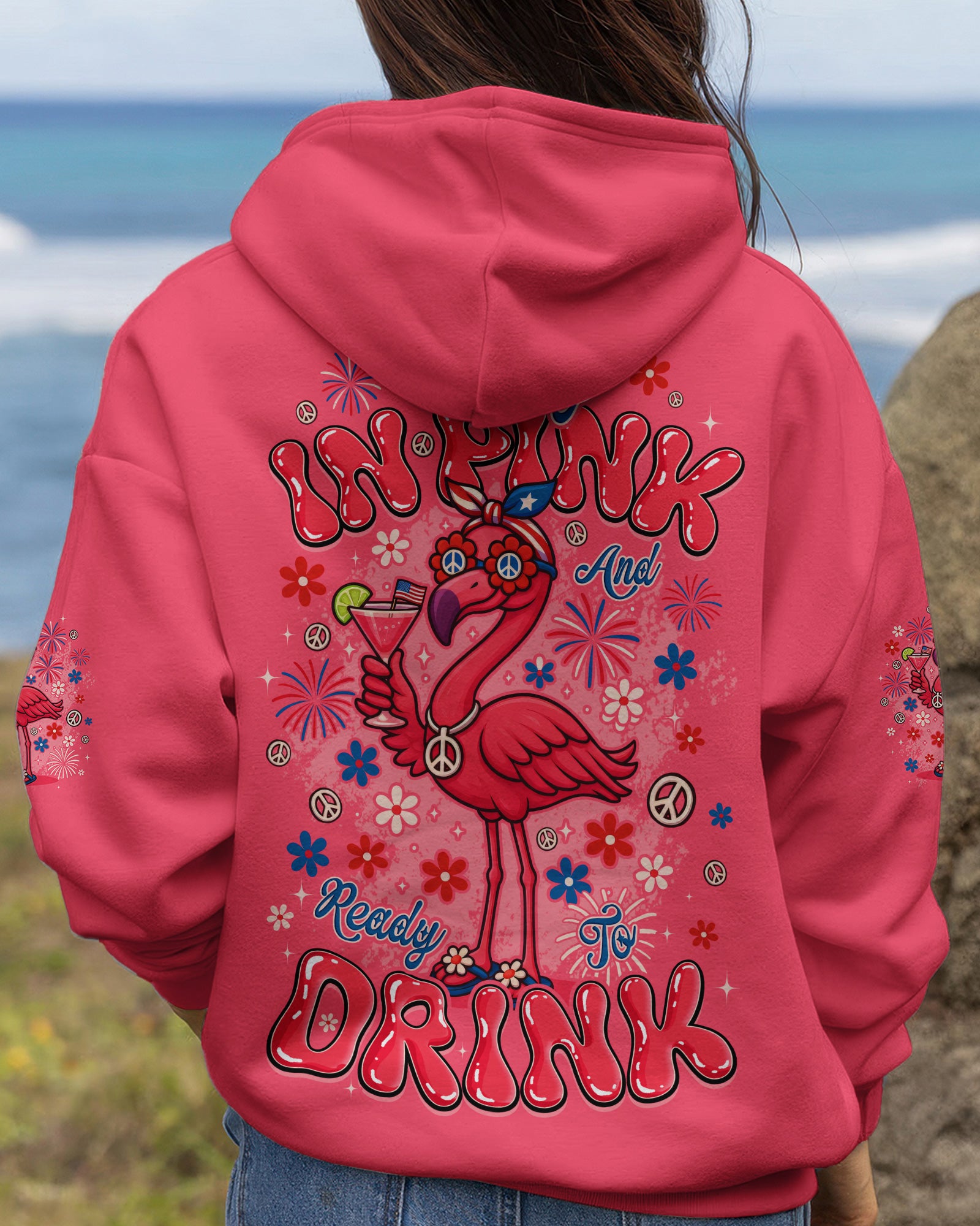 PRETTY IN PINK FLAMINGO ALL OVER PRINT - TYQY2703263