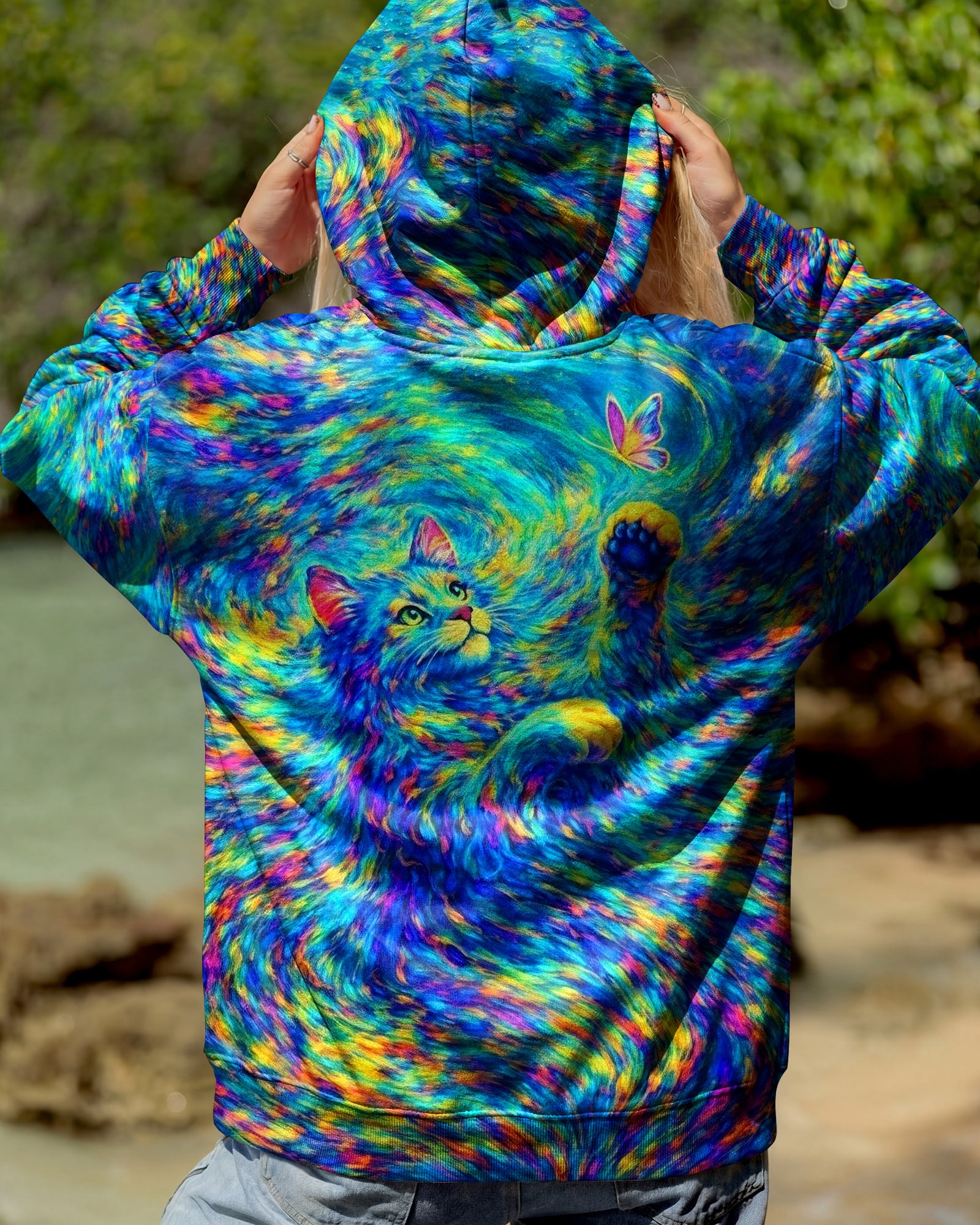 AURORA SPIRIT CAT ALL OVER PRINT - YHHG2402261
