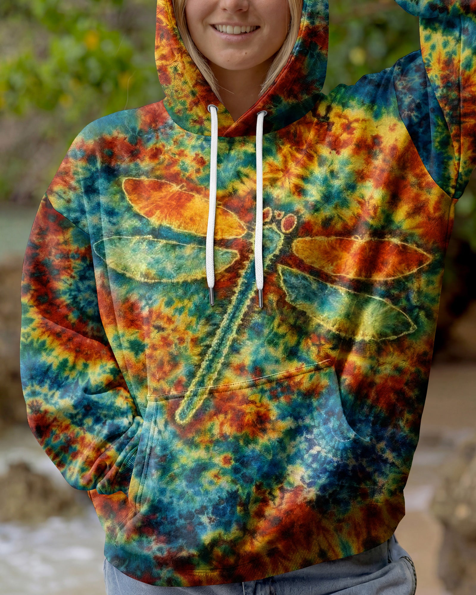 JUST BREATHE DRAGONFLY SWIRL  ALL OVER PRINT  - TLTW1704261