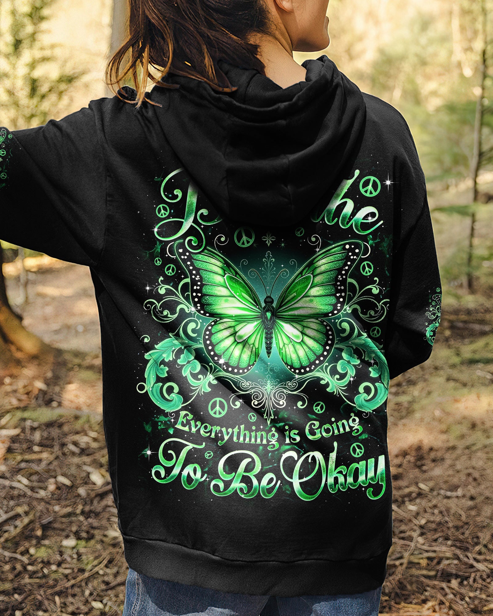 JUST BREATHE BUTTERFLY ALL OVER PRINT - TYQY2803262