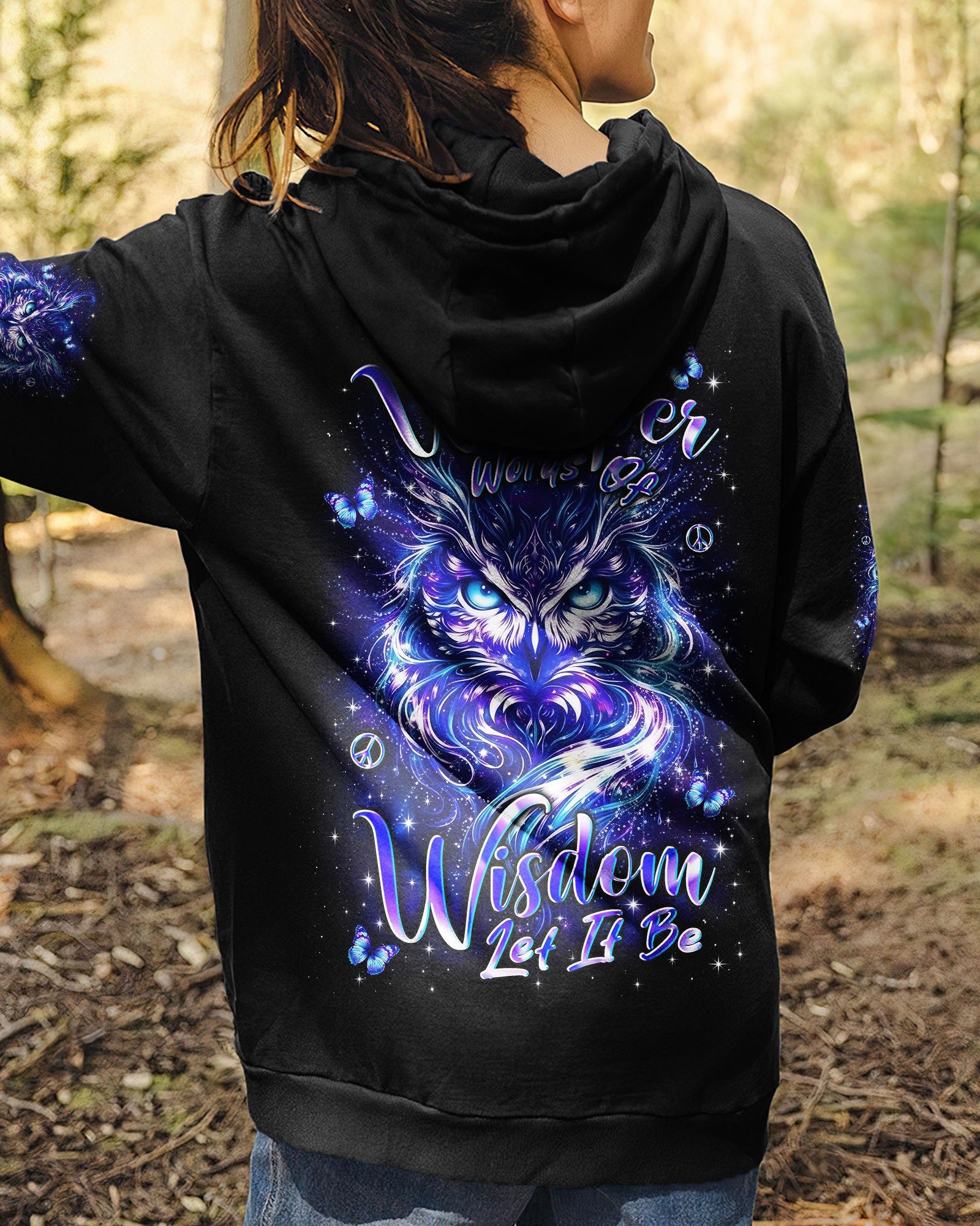 WHISPER WORDS OF WISDOM LET IT BE OWL ALL OVER PRINT - YHLN0602262