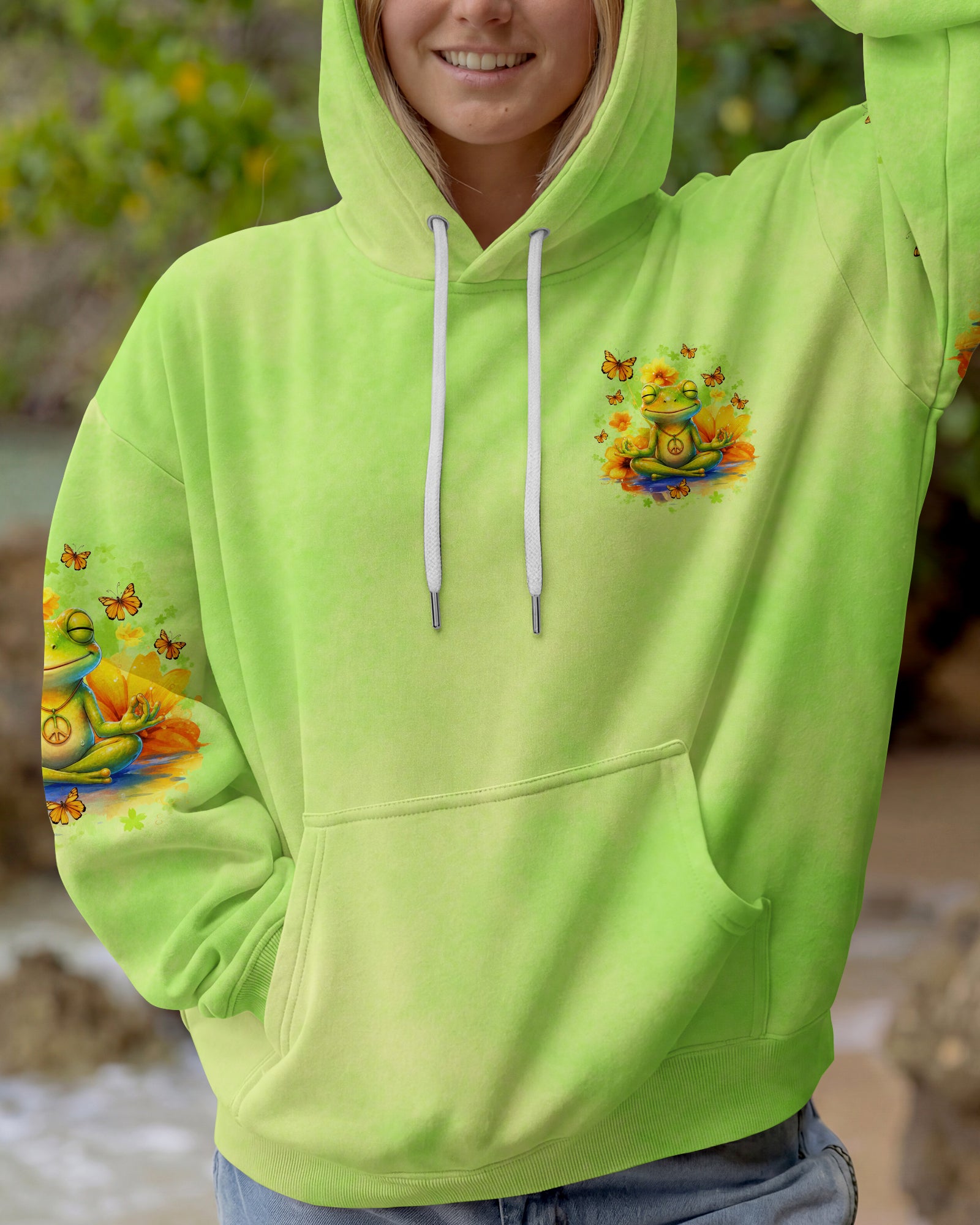 EVERYTHING IS FIGUREOUTABLE FROG ALL OVER PRINT  - TLNO1107261