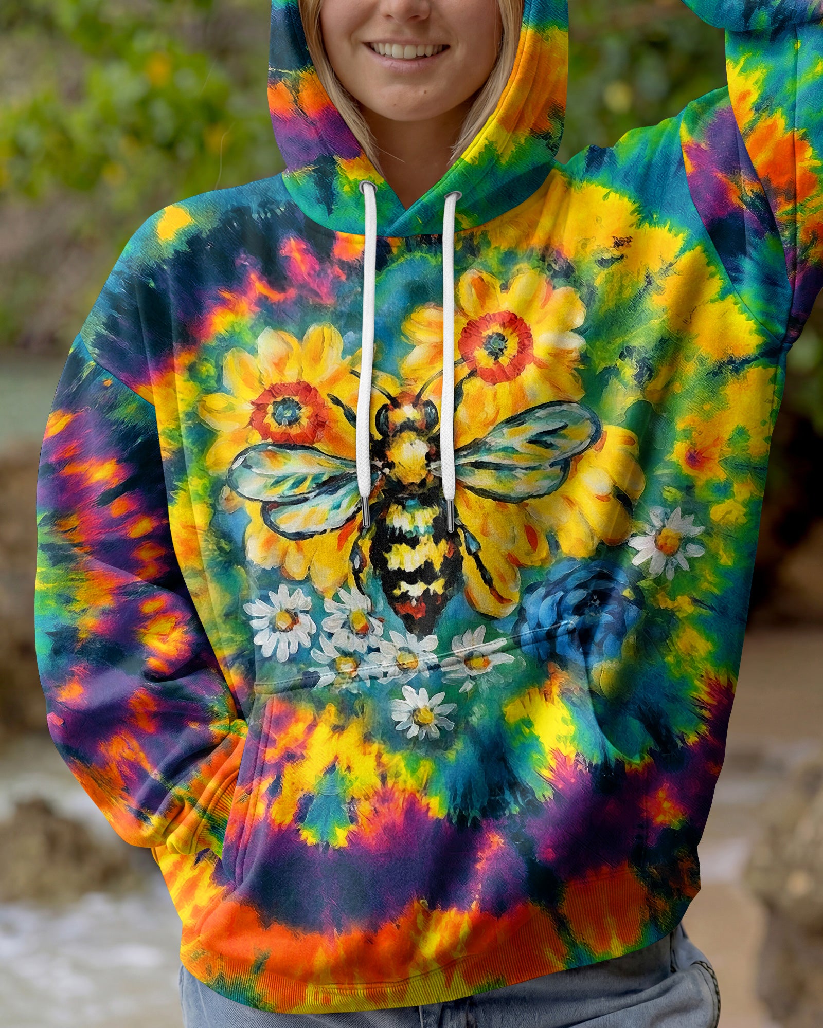 SUNFLOWER BEE WISDOM ALL OVER PRINT - RI2703261