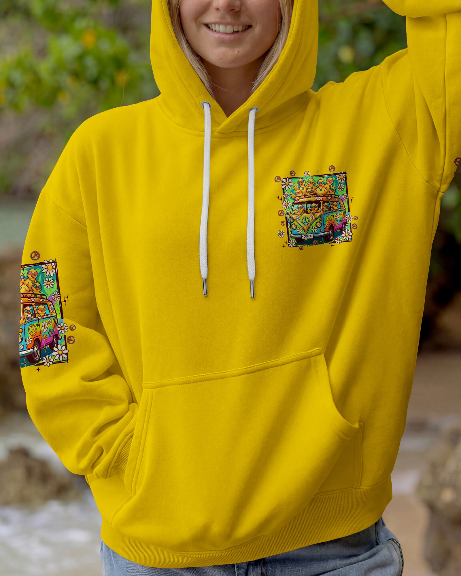 PEACE LOVE AND DUCKS ALL OVER PRINT - TYPQ2407263