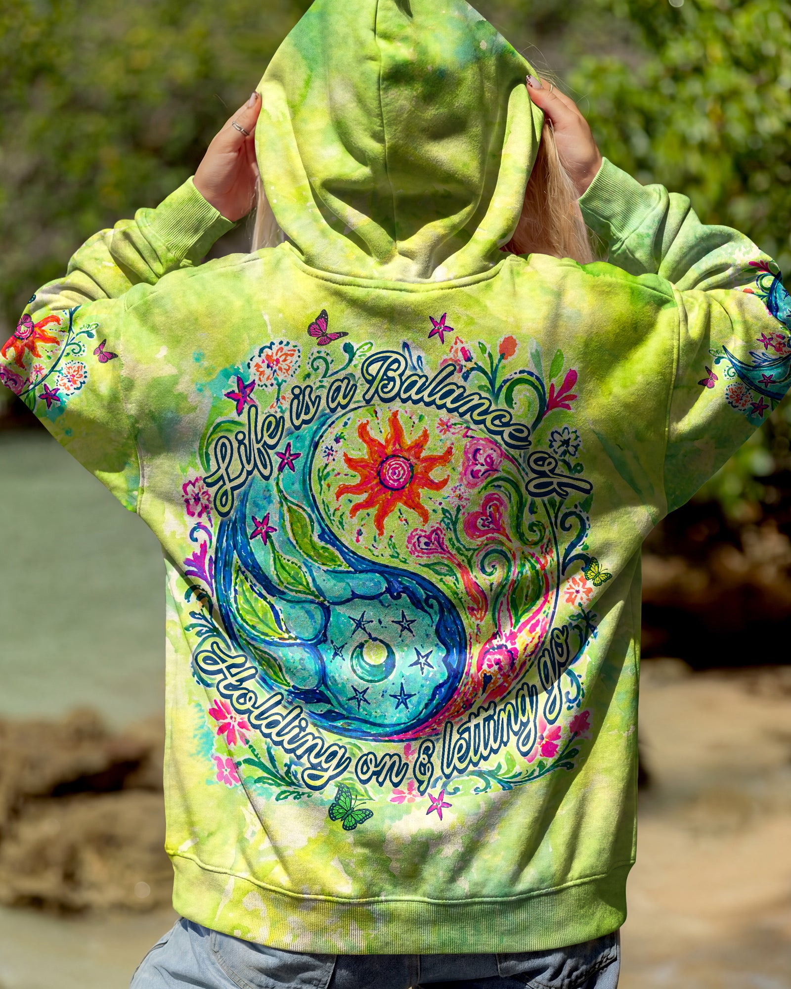 LIFE IS A BALANCE YINYANG SUN MOON ALL OVER PRINT - TLHN2904264