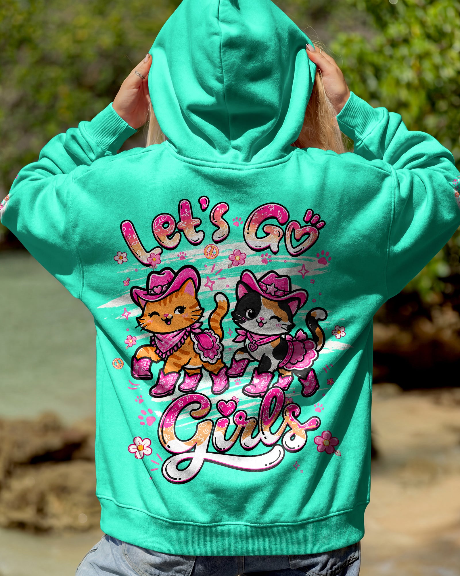 LET'S GO GIRLS CAT ALL OVER PRINT - TLHG0907264