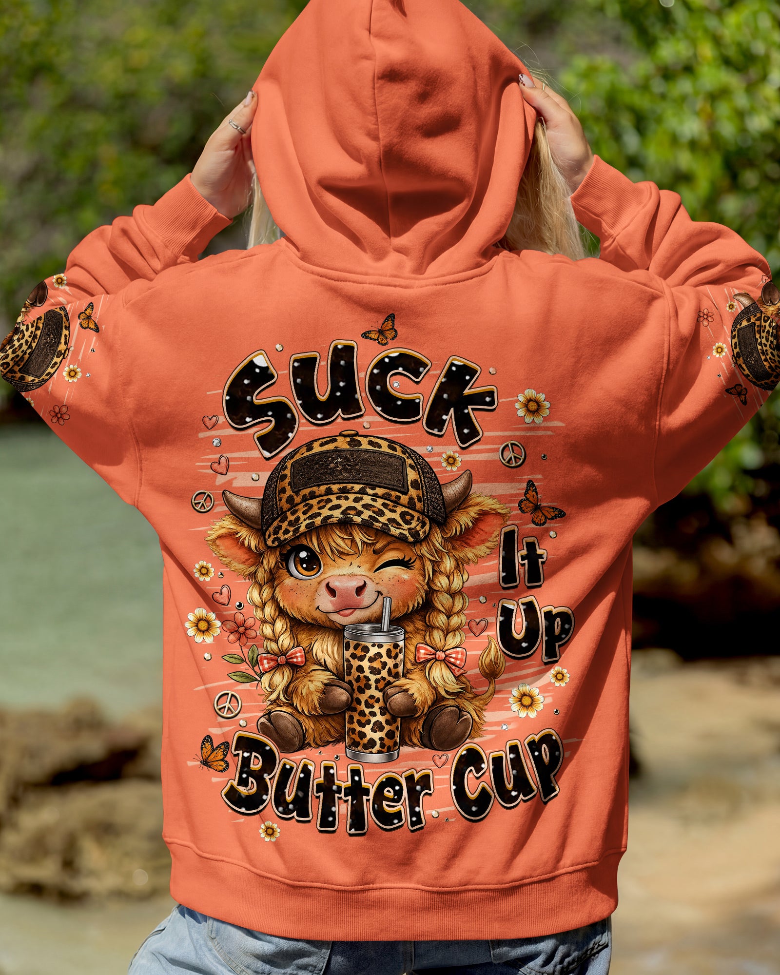 SUCK IT UP BUTTERCUP COW ALL OVER PRINT  - TLHN0906261