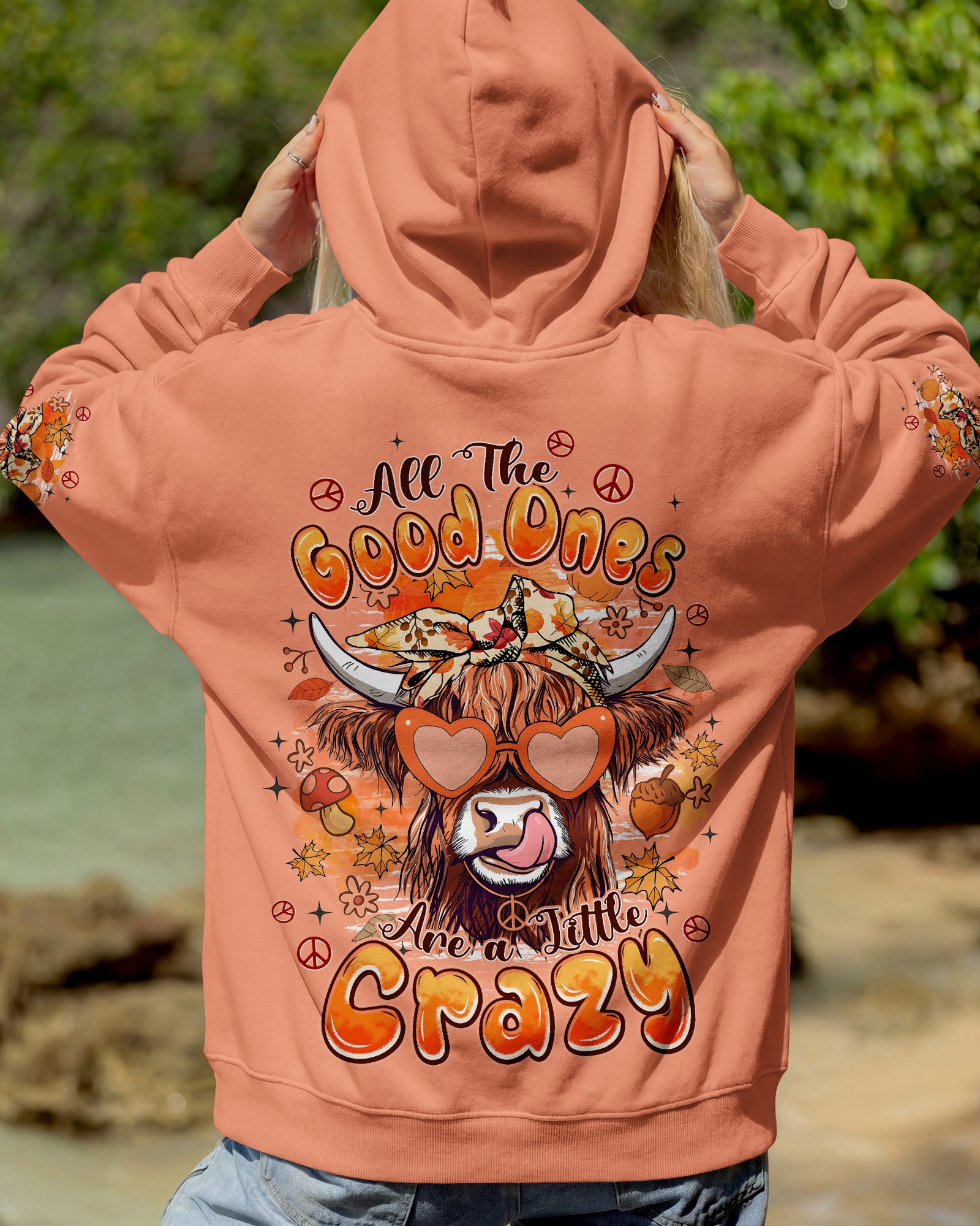 ALL THE GOOD ONES ARE A LITTLE CRAZY HIGHLAND COW ALL OVER PRINT - TYPQ0608261