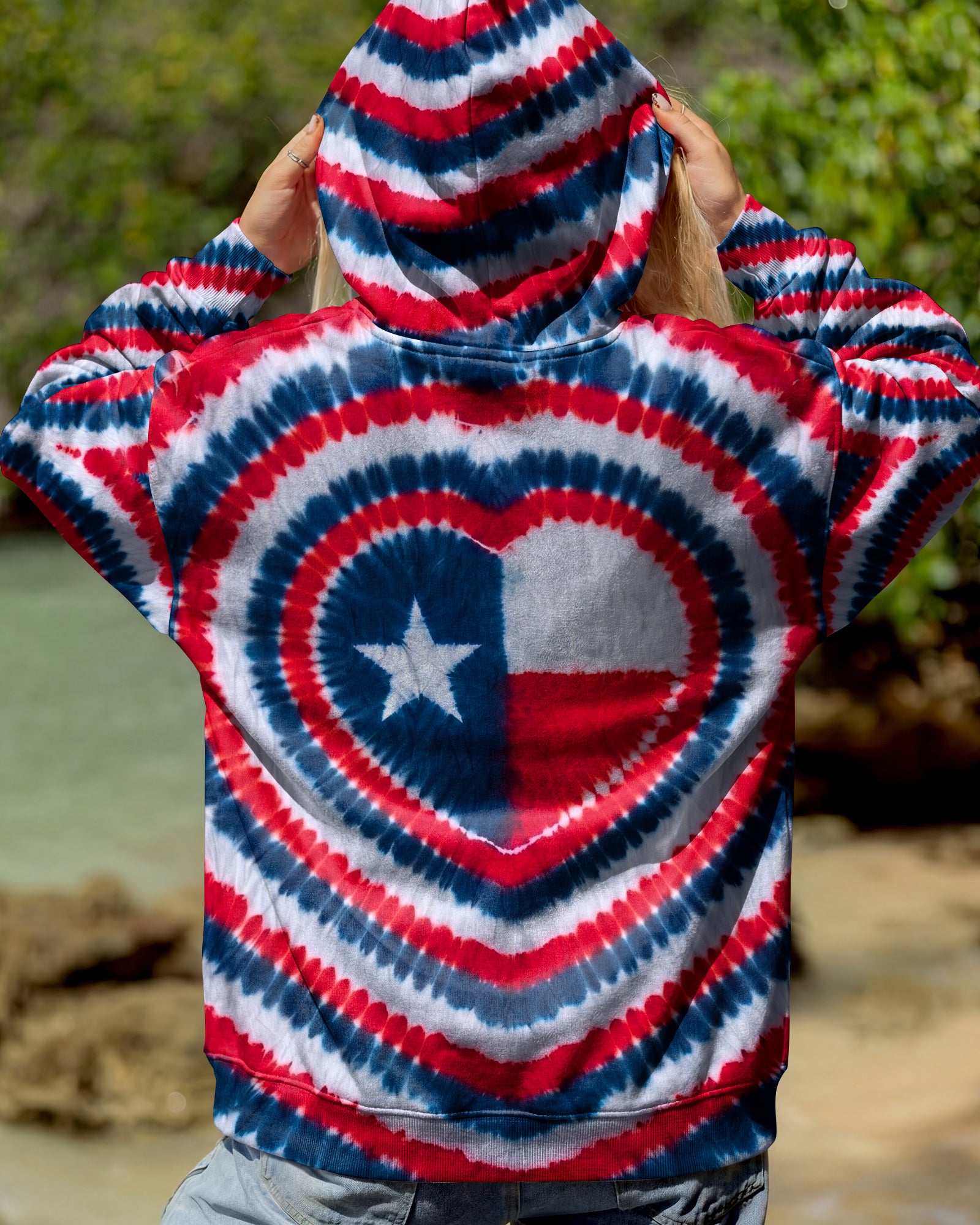 HEART TEXAS STATE RED WHITE & BLUE SWIRL ALL OVER PRINT - TLNO1206262