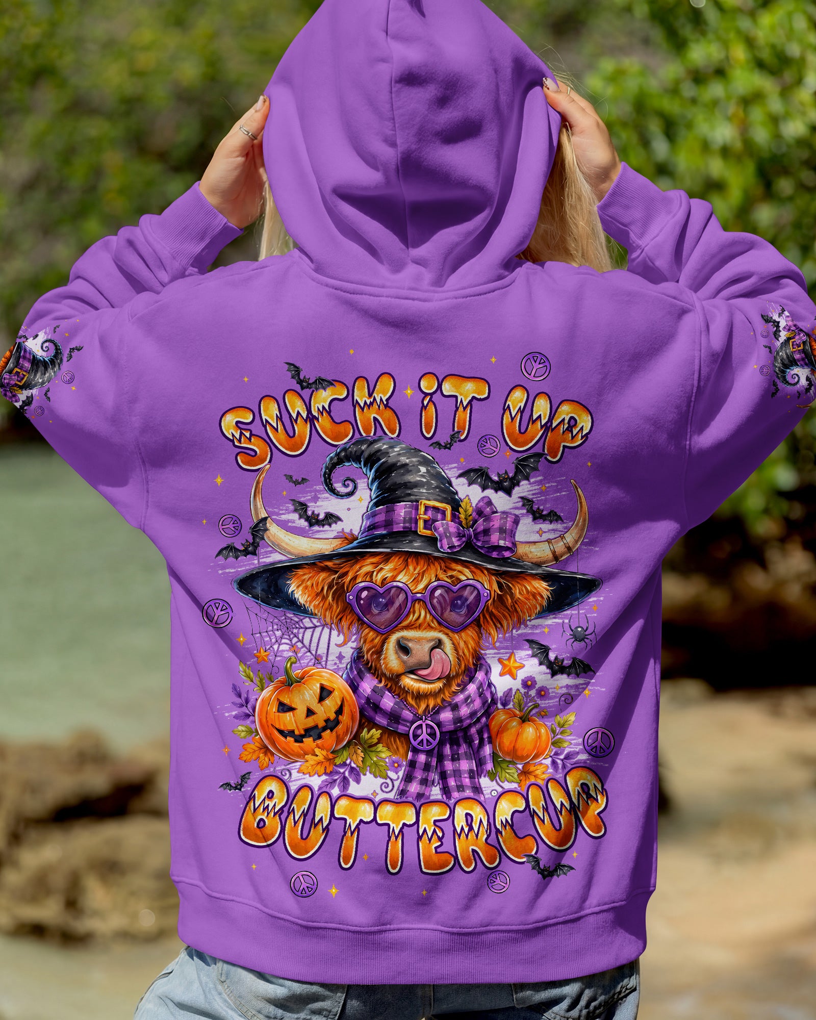 SUCK IT UP BUTTERCUP HALLOWEEN HIGHLAND COW ALL OVER PRINT - TYPQ2007261