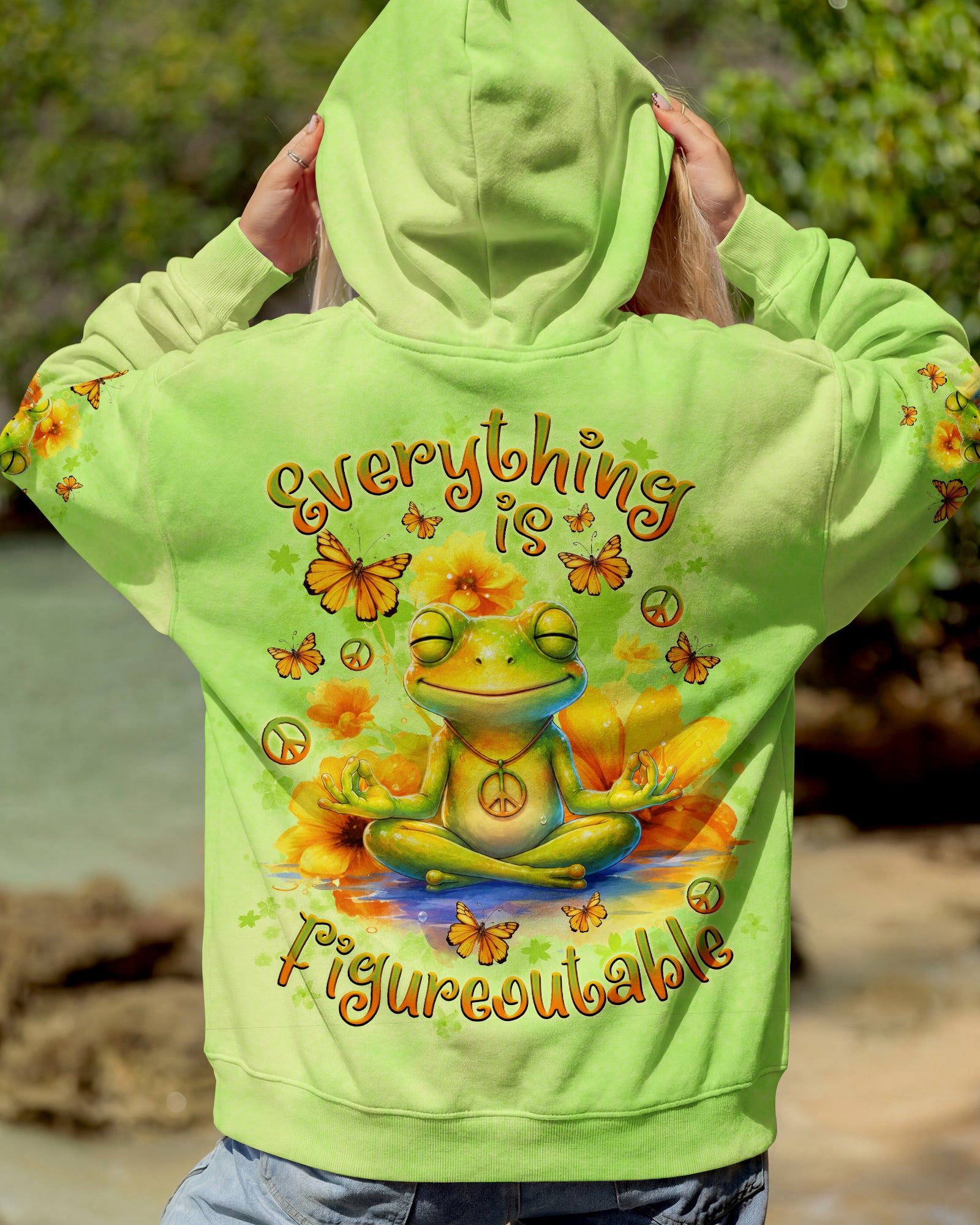 EVERYTHING IS FIGUREOUTABLE FROG ALL OVER PRINT  - TLNO1107261