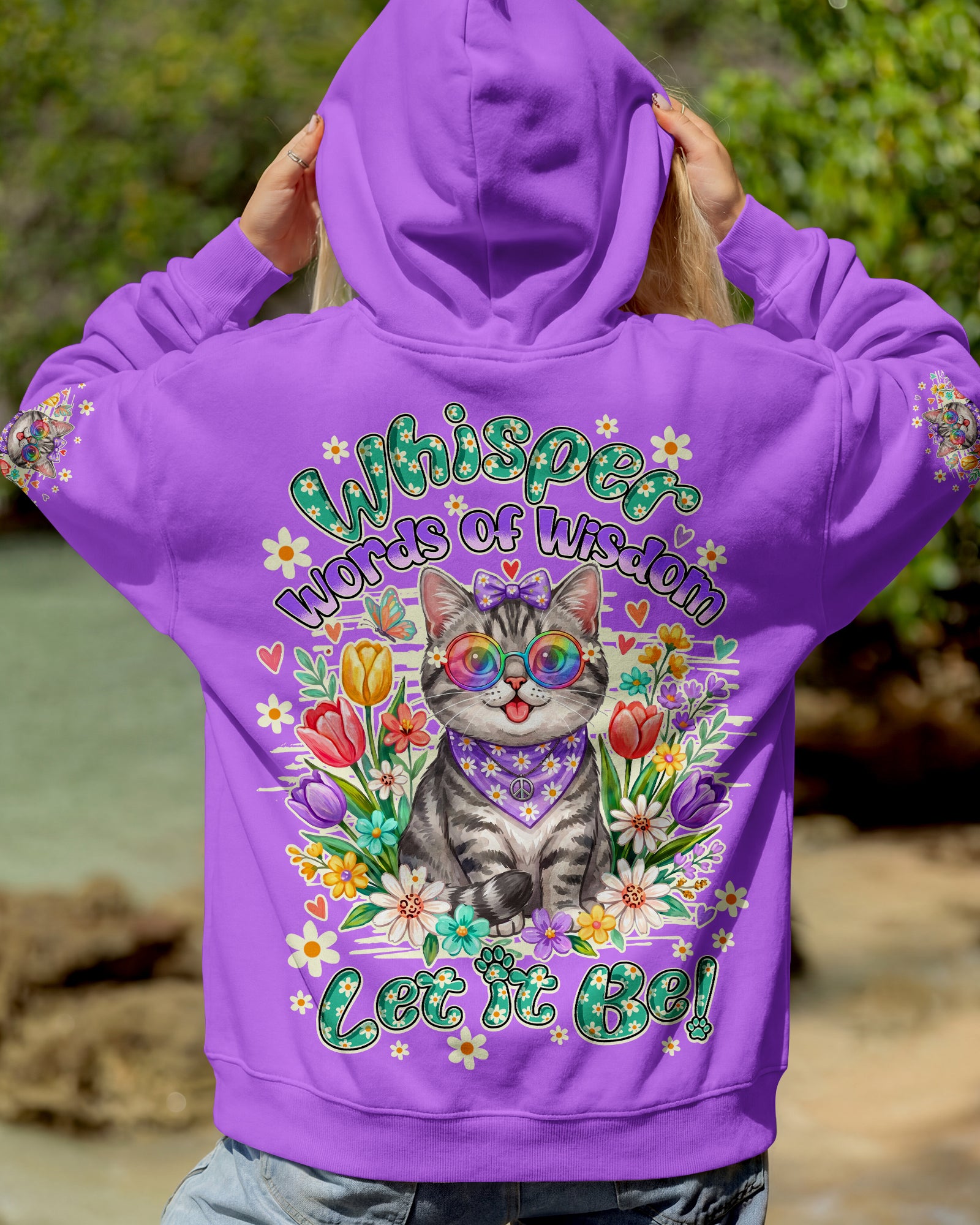 WHISPER WORDS OF WISDOM LET IT BE TABBY CAT ALL OVER PRINT - TY1305262