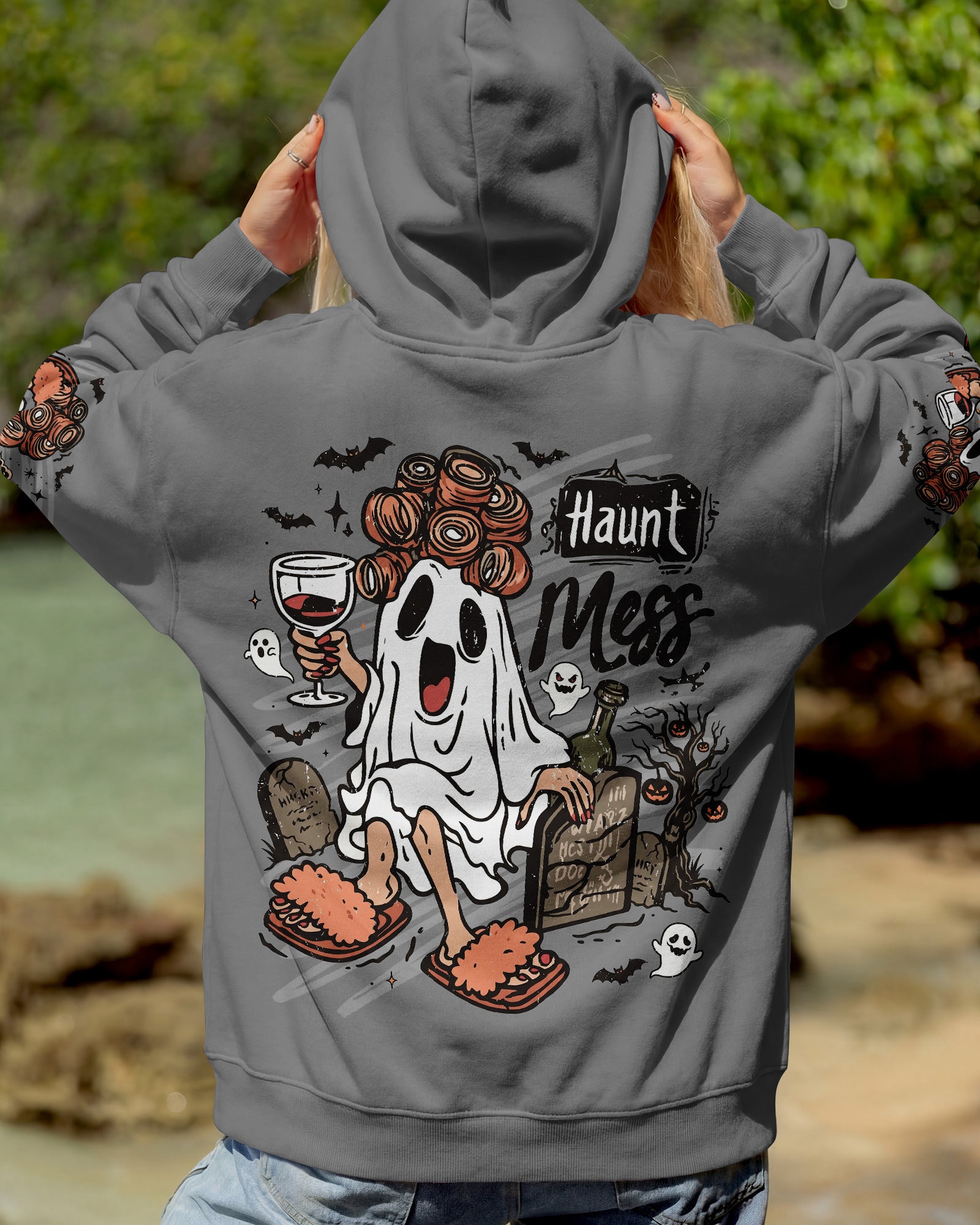 HAUNT MESS SPOOKY BOO HALLOWEEN ALL OVER PRINT  - TLNT1707263