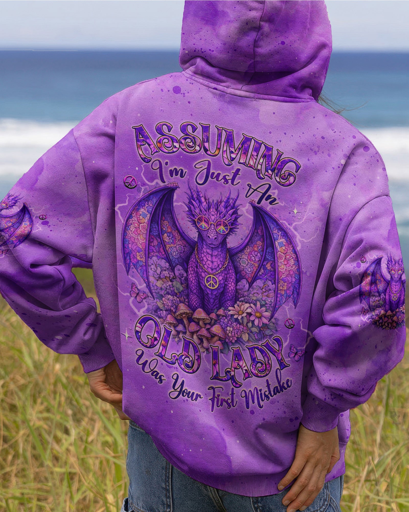 ASSUMING I'M JUST AN OLD LADY DRAGON ALL OVER PRINT   - TLHG0804262