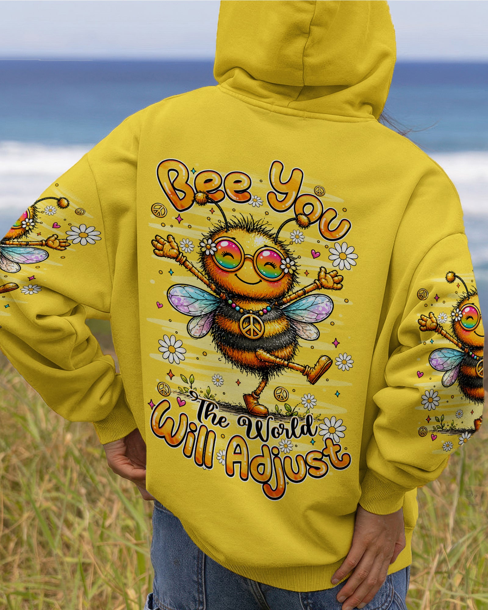 BE YOU THE WORLD WILL ADJUST BEE ALL OVER PRINT - TLHN2407261
