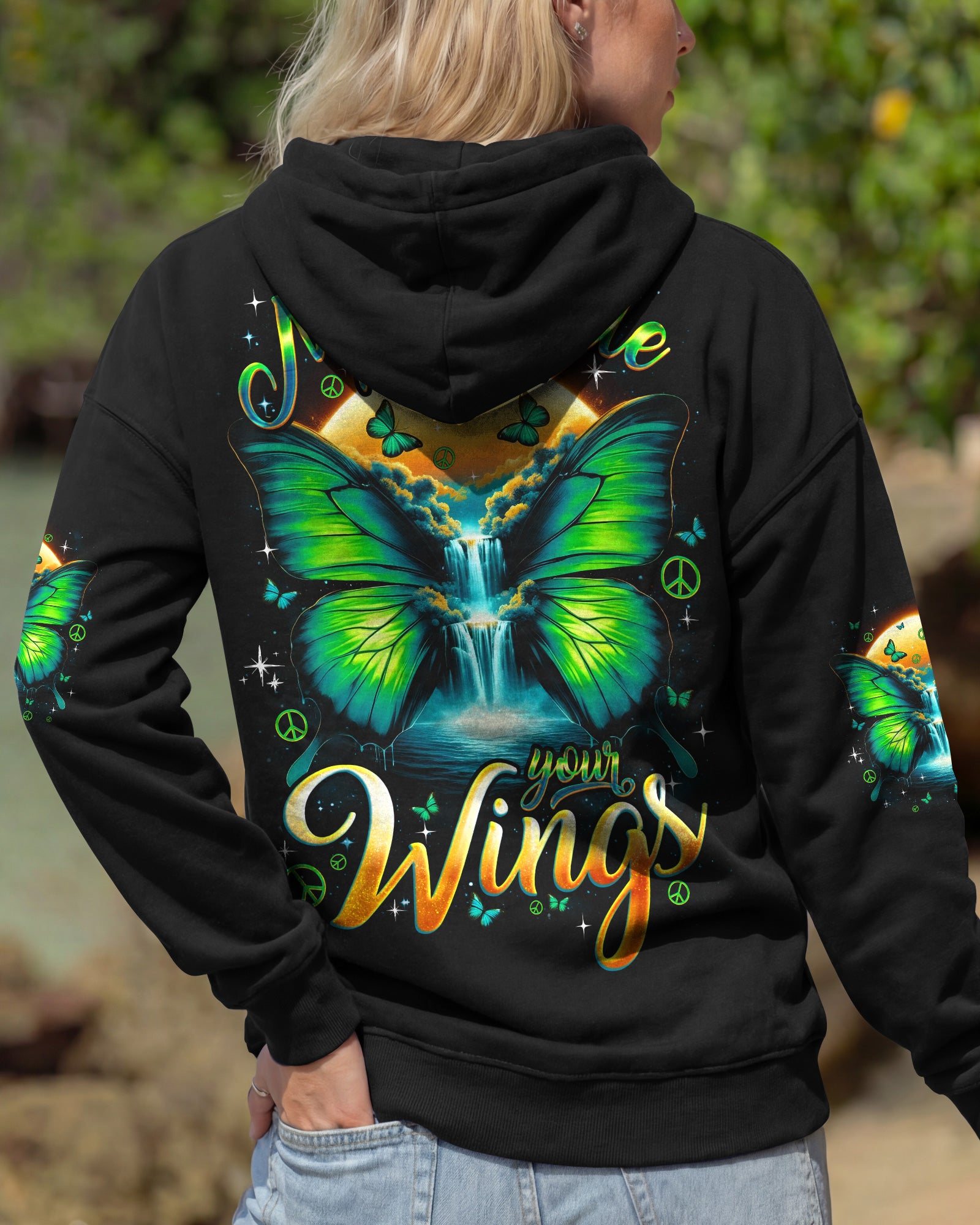 NEVER HIDE YOUR WINGS BUTTERFLY ALL OVER PRINT - TYQY0902262