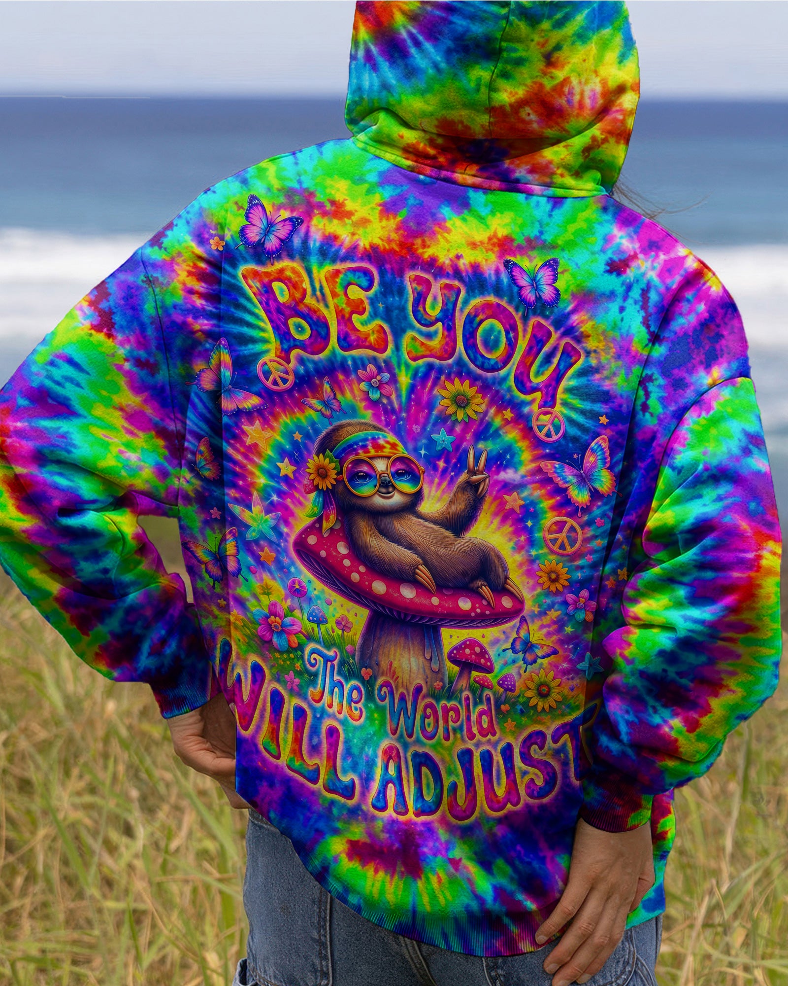 BE YOU HIPPIE SLOTH ALL OVER PRINT - RI0707262