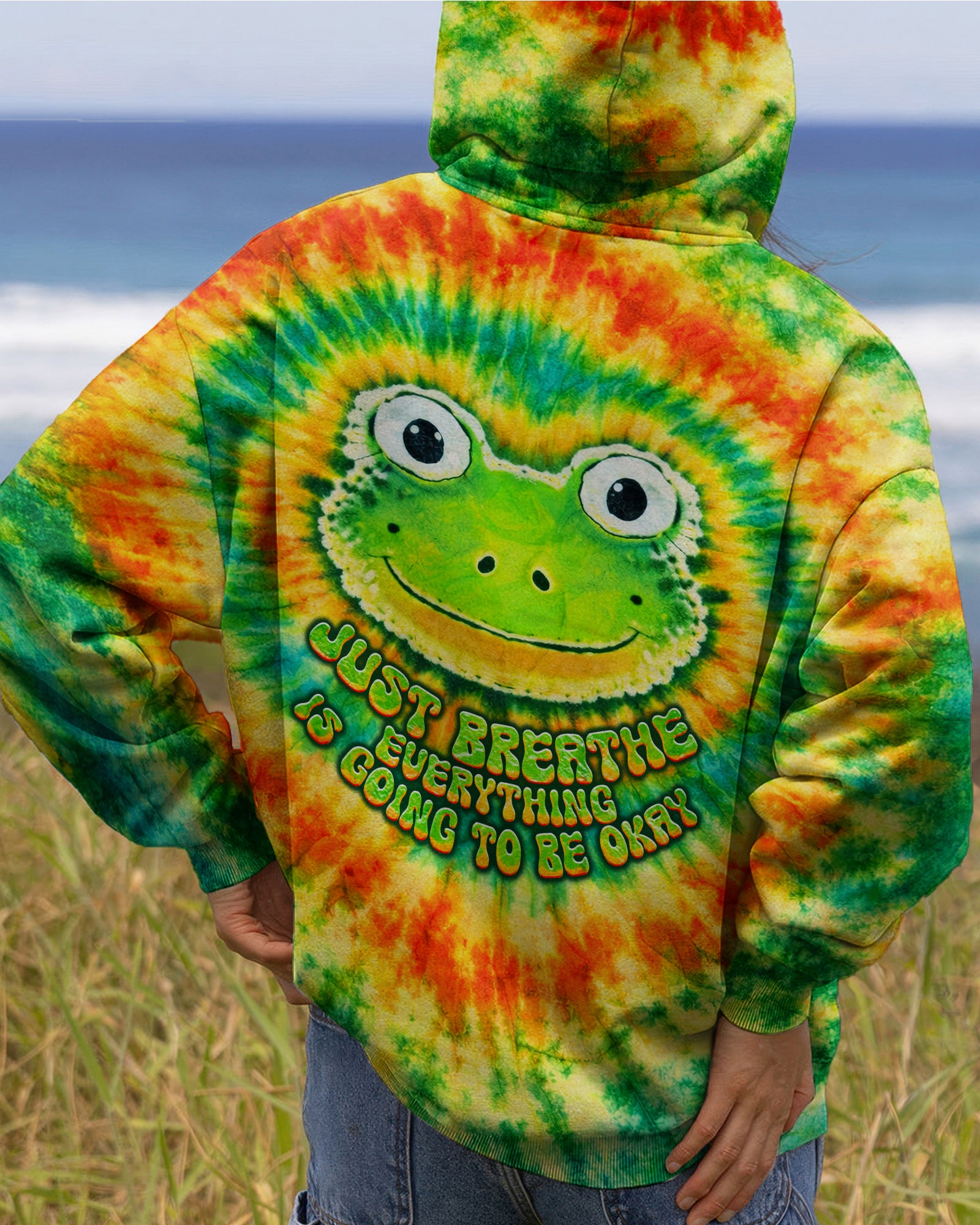 JUST BREATHE FROG SWIRL ALL OVER PRINT - TLNT1007263