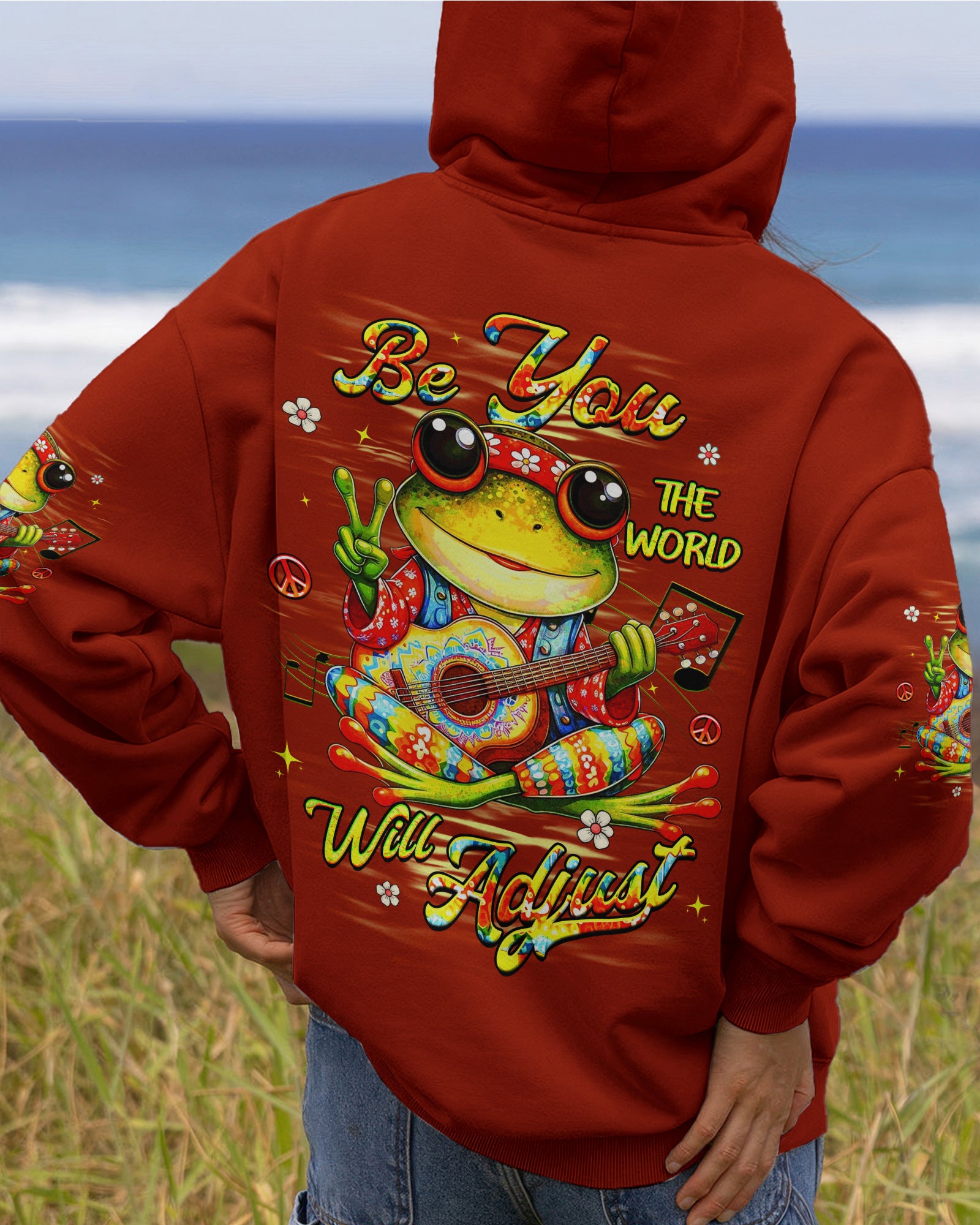 BE YOU THE WORLD WILL ADJUST FROG ALL OVER PRINT   - TLHG2503261