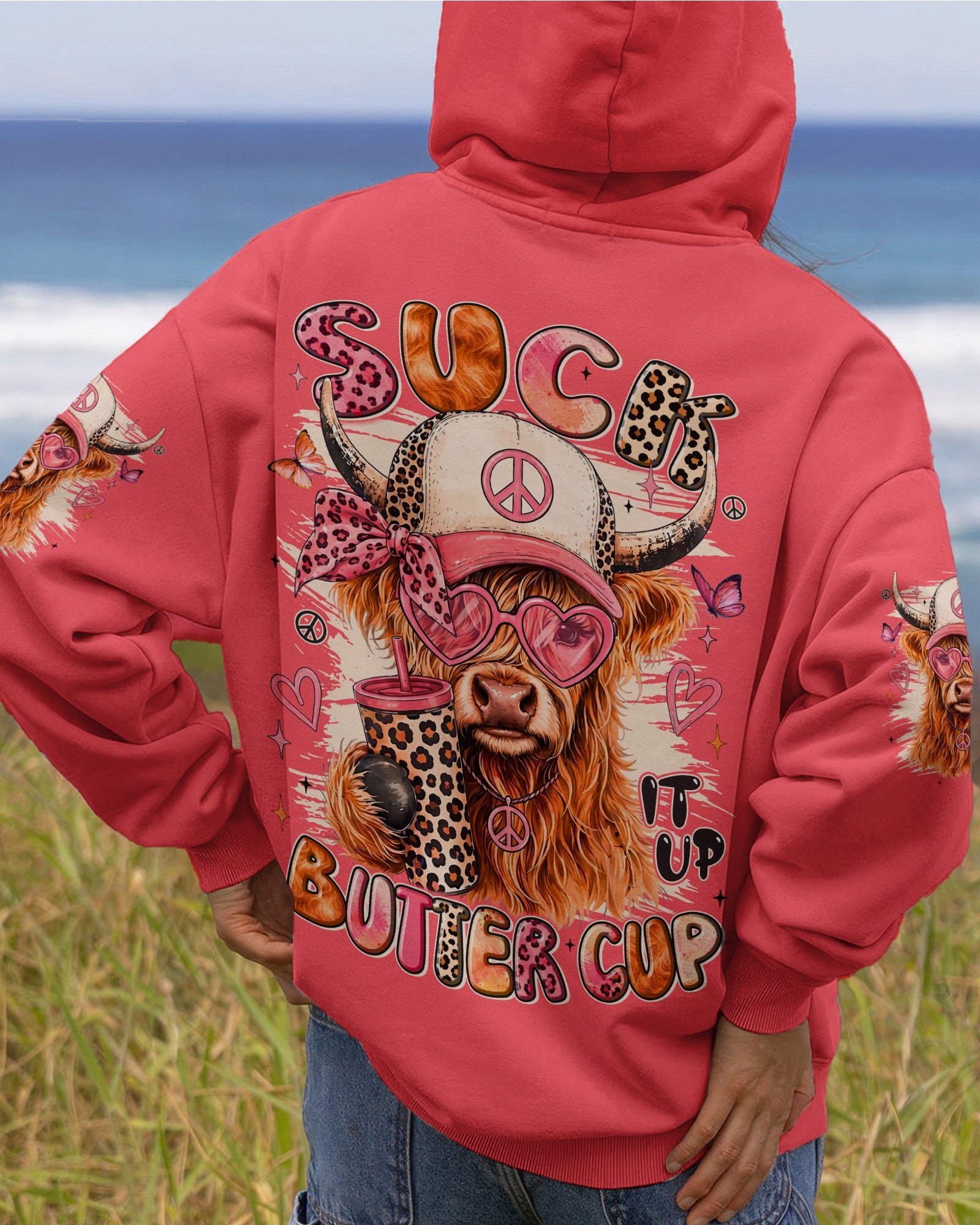 SUCK IT UP BUTTERCUP HIGHLAND COW ALL OVER PRINT - TYLN0608261