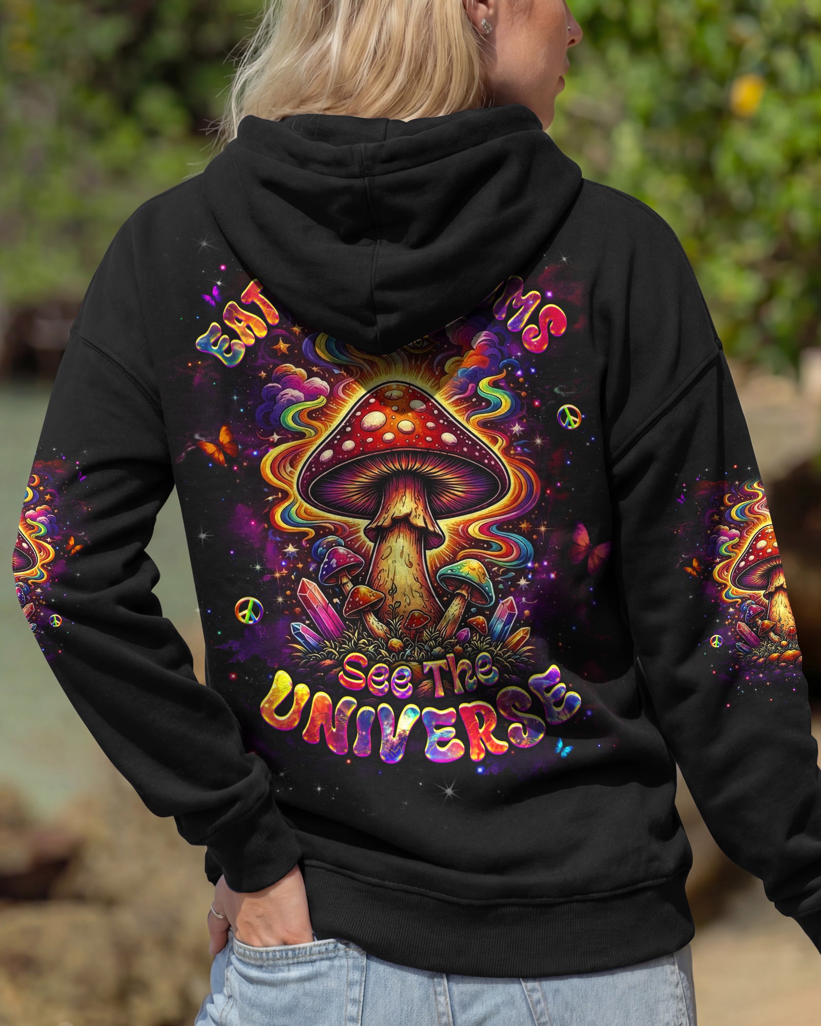 EAT MUSHROOMS SEE THE UNIVERSE ALL OVER PRINT - YHHG0602262