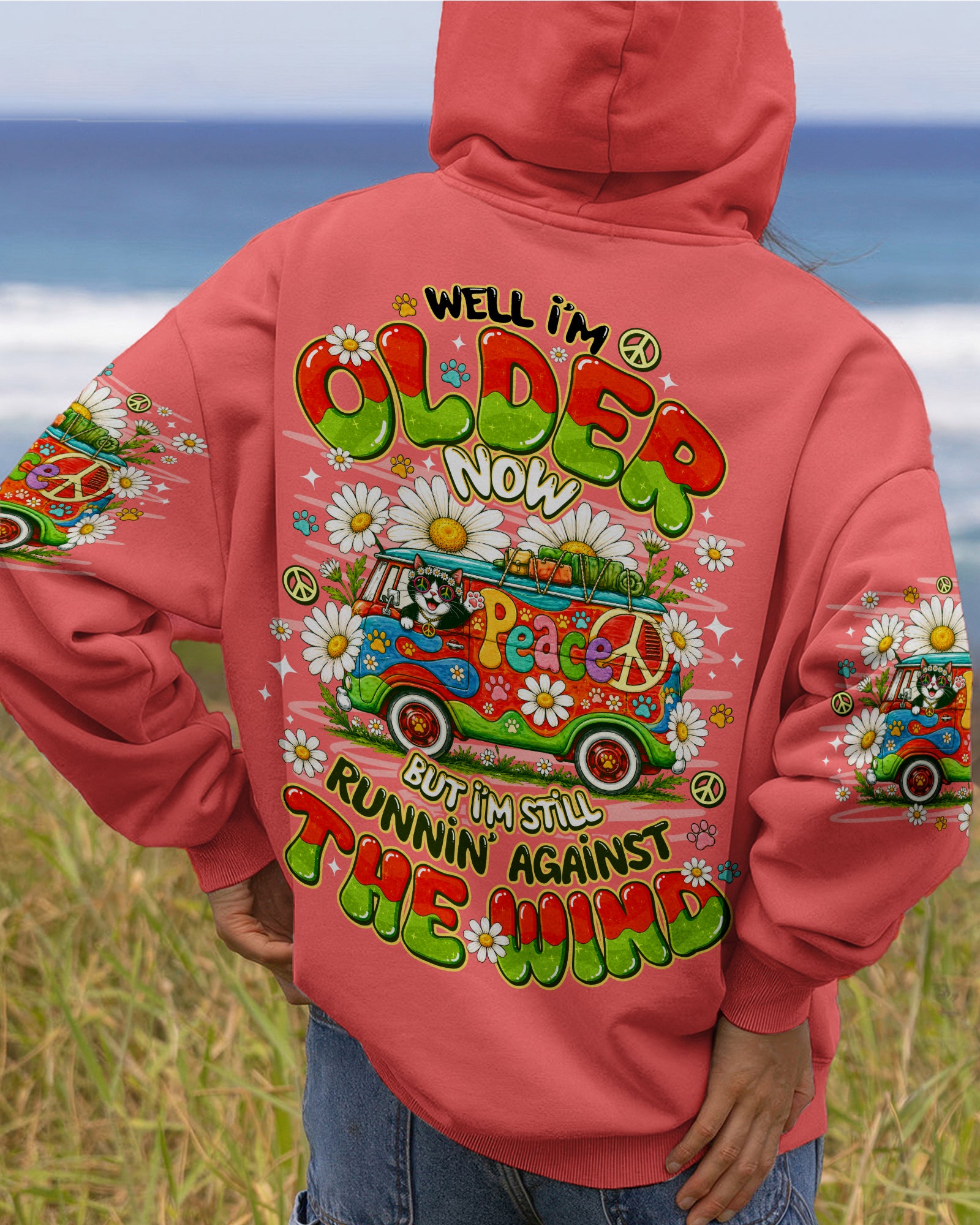 RUNNING AGAINST THE WIND BUS CAT ALL OVER PRINT - TLNO1007262