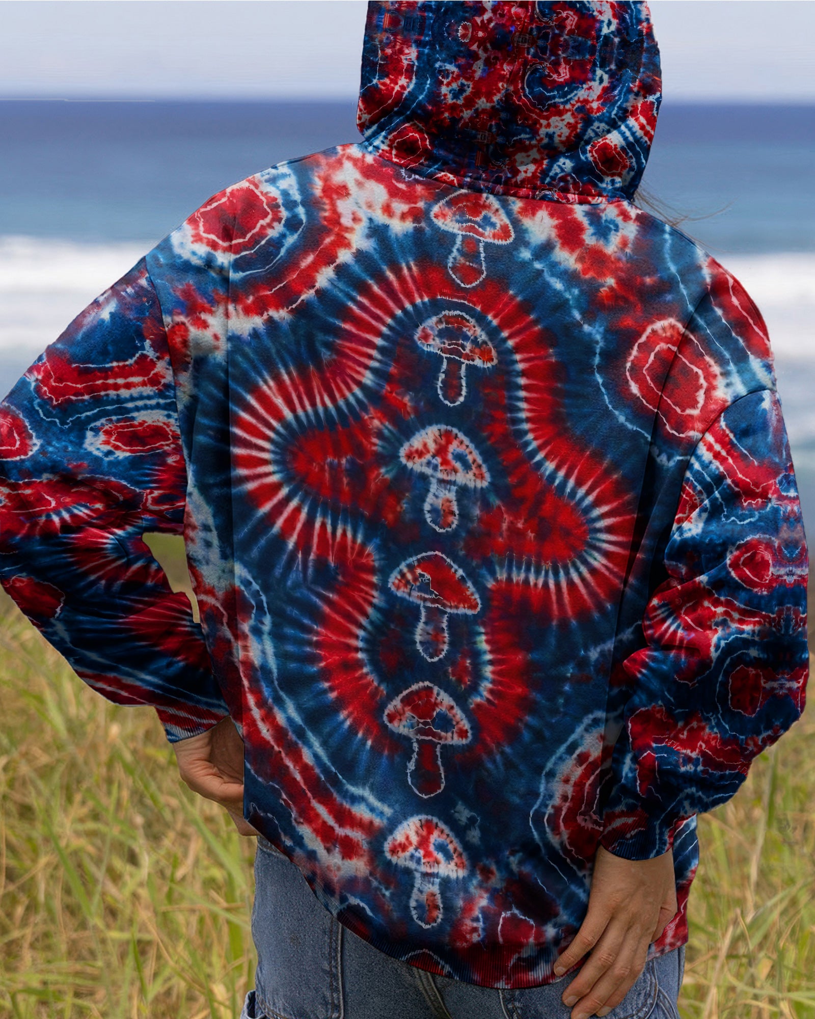 RED WHITE AND BLUE MUSHROOM ALL OVER PRINT - TYPQ0104262