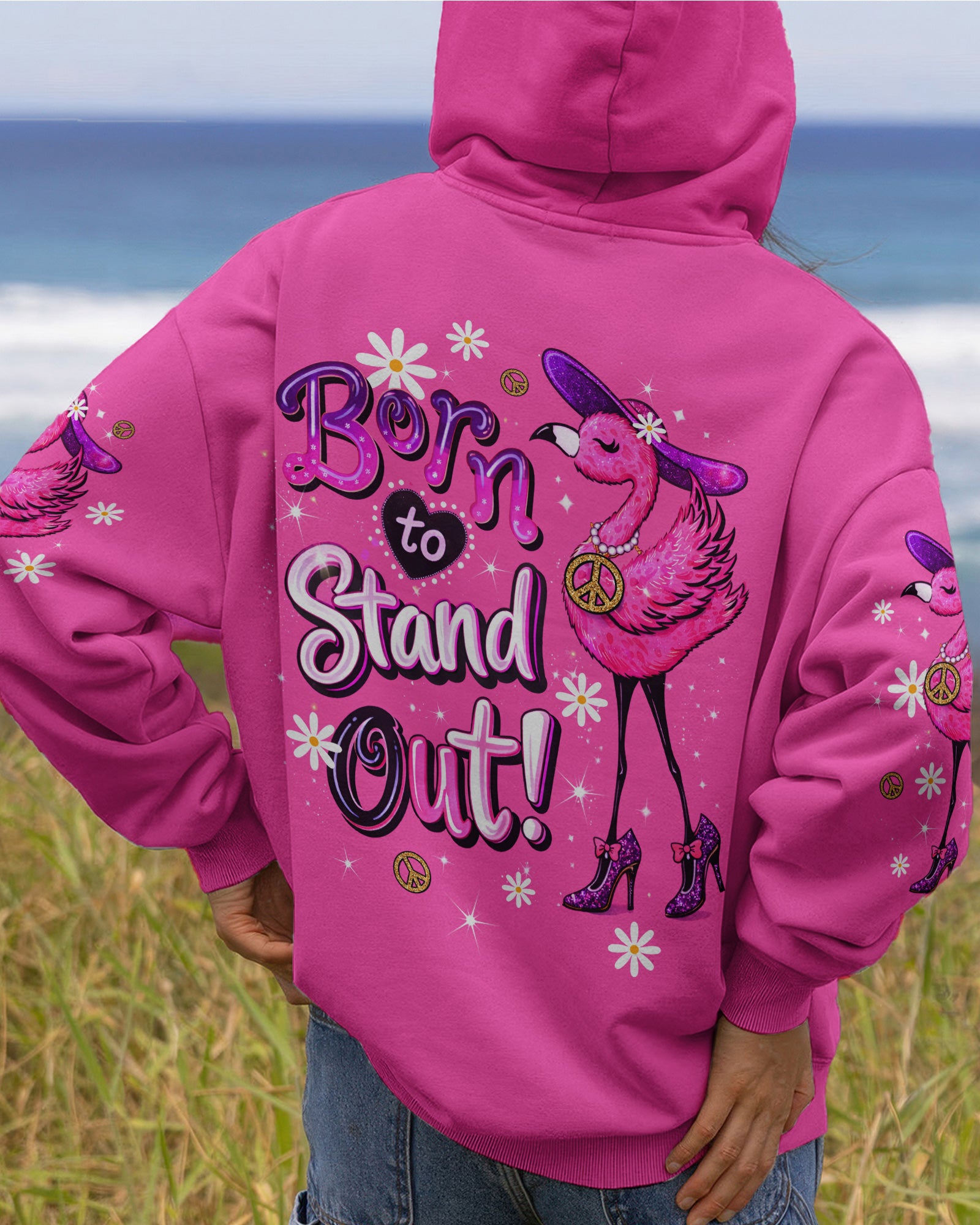 BORN TO STAND OUT FLAMINGO ALL OVER PRINT - TLTW2303261