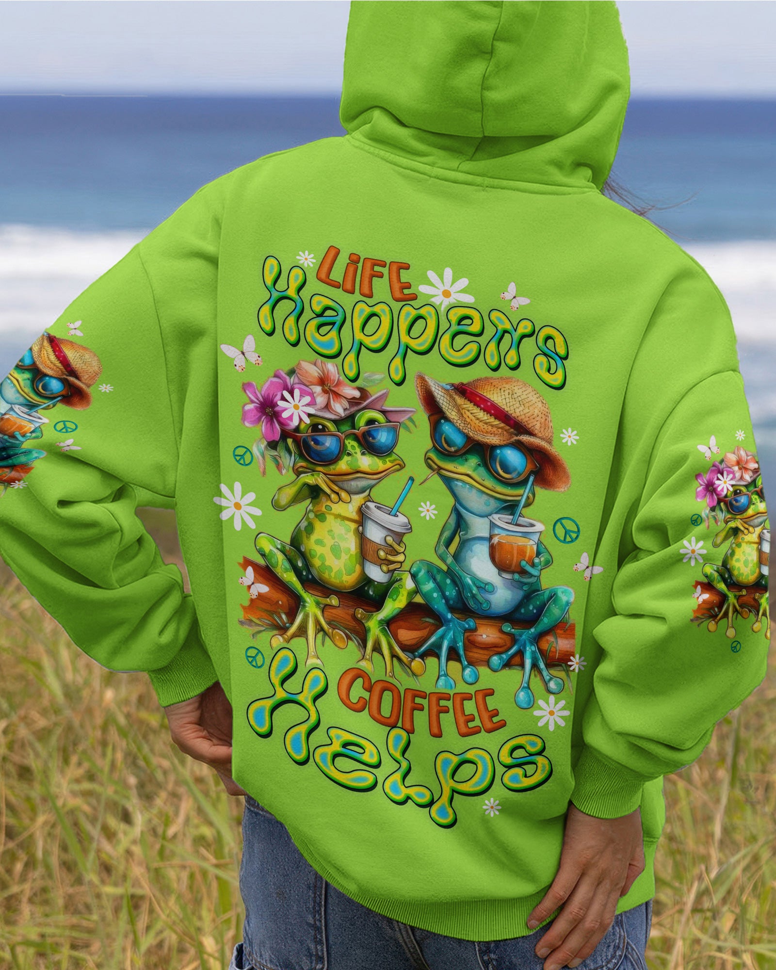 LIFE HAPPENS COFFEE HELPS FROG ALL OVER PRINT - TLTW2603263